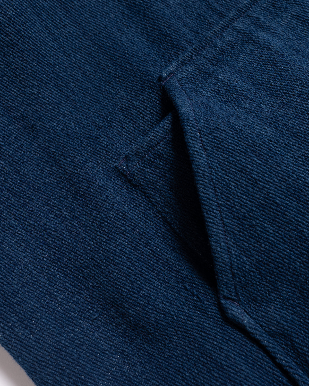 TOLMIE HOODED WORK JACKET - NATURAL INDIGO DYED HANDWOVEN COTTON DENIM TWILL