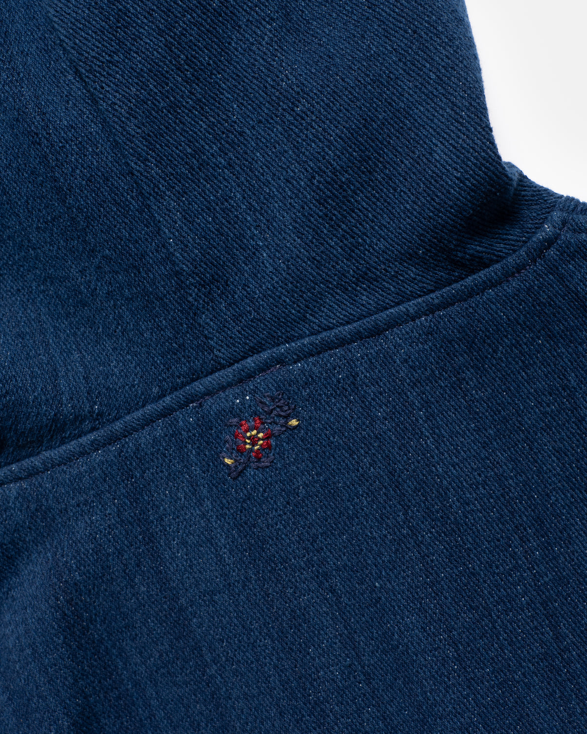 TOLMIE HOODED WORK JACKET - NATURAL INDIGO DYED HANDWOVEN COTTON DENIM TWILL
