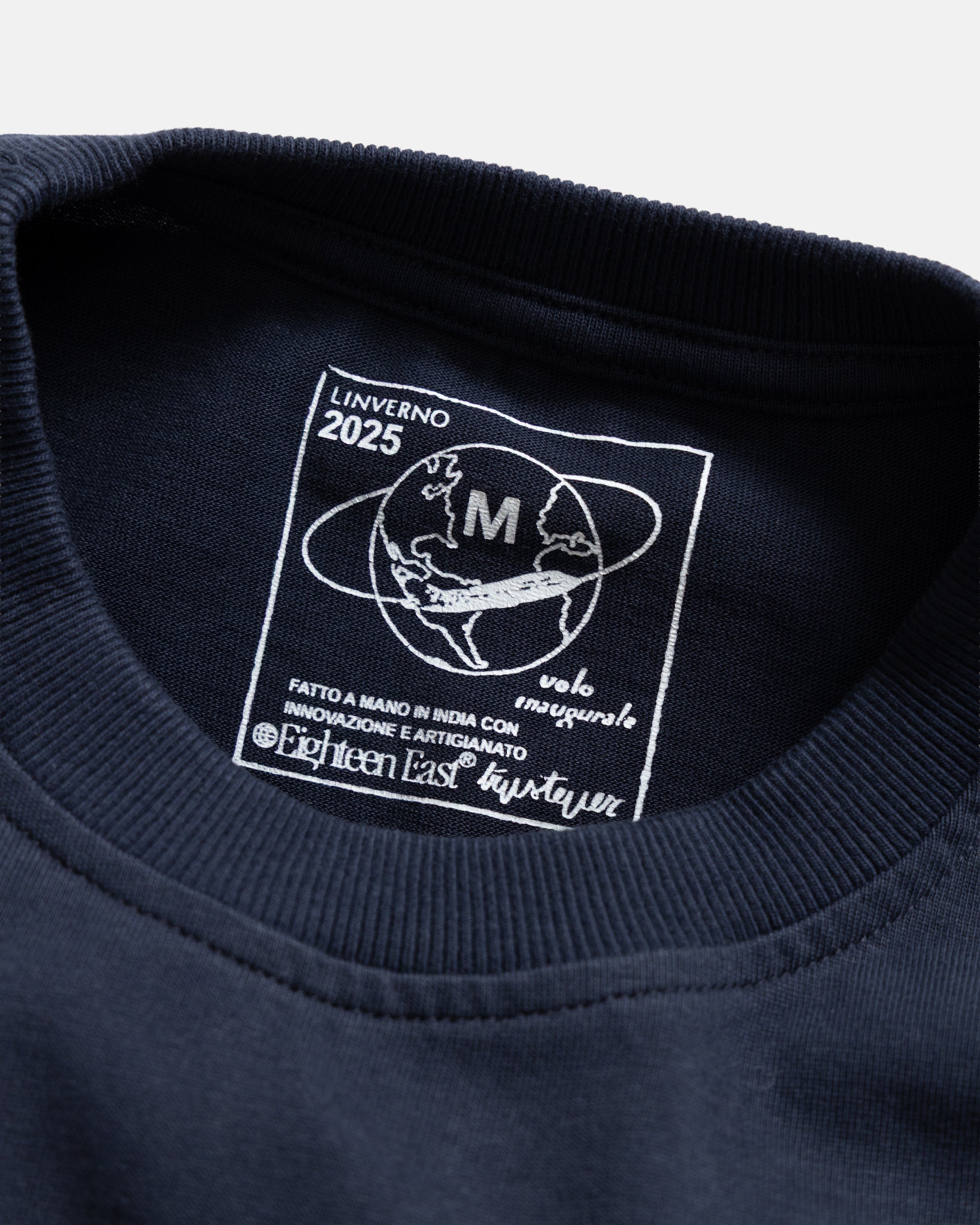 18 EAST x TRUSTEVER FIRST FLIGHT TEE - NAVY / PANAM BLUE / GRASS 7.75 oz. ALL SEASON COTTON JERSEY