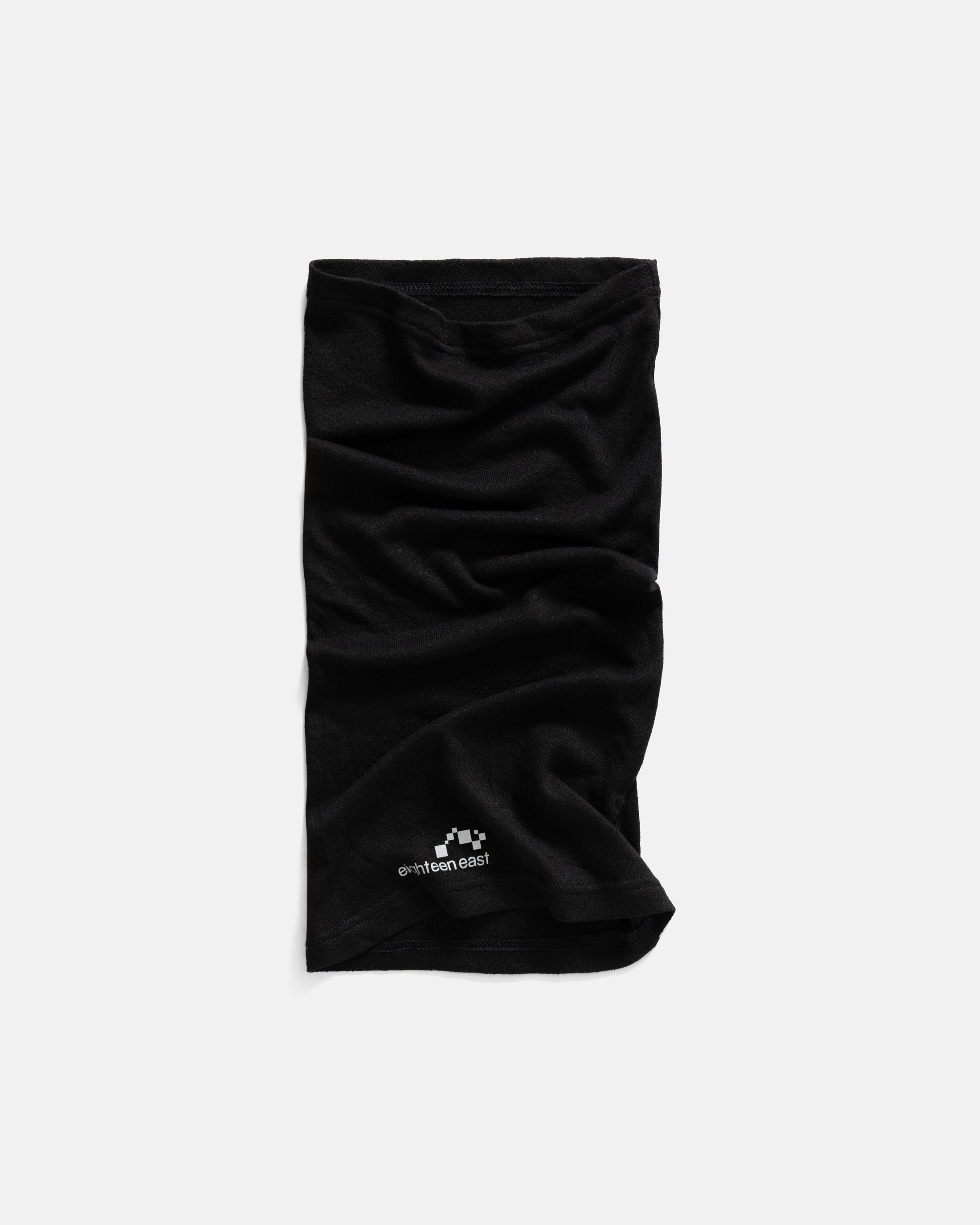 MULTIFACETED HIGHLY PRACTICAL VERY USEFUL TUBE - BLACK LYOCELL AND WOOL DOUBLE TWIST LOOSE KNIT JERSEY