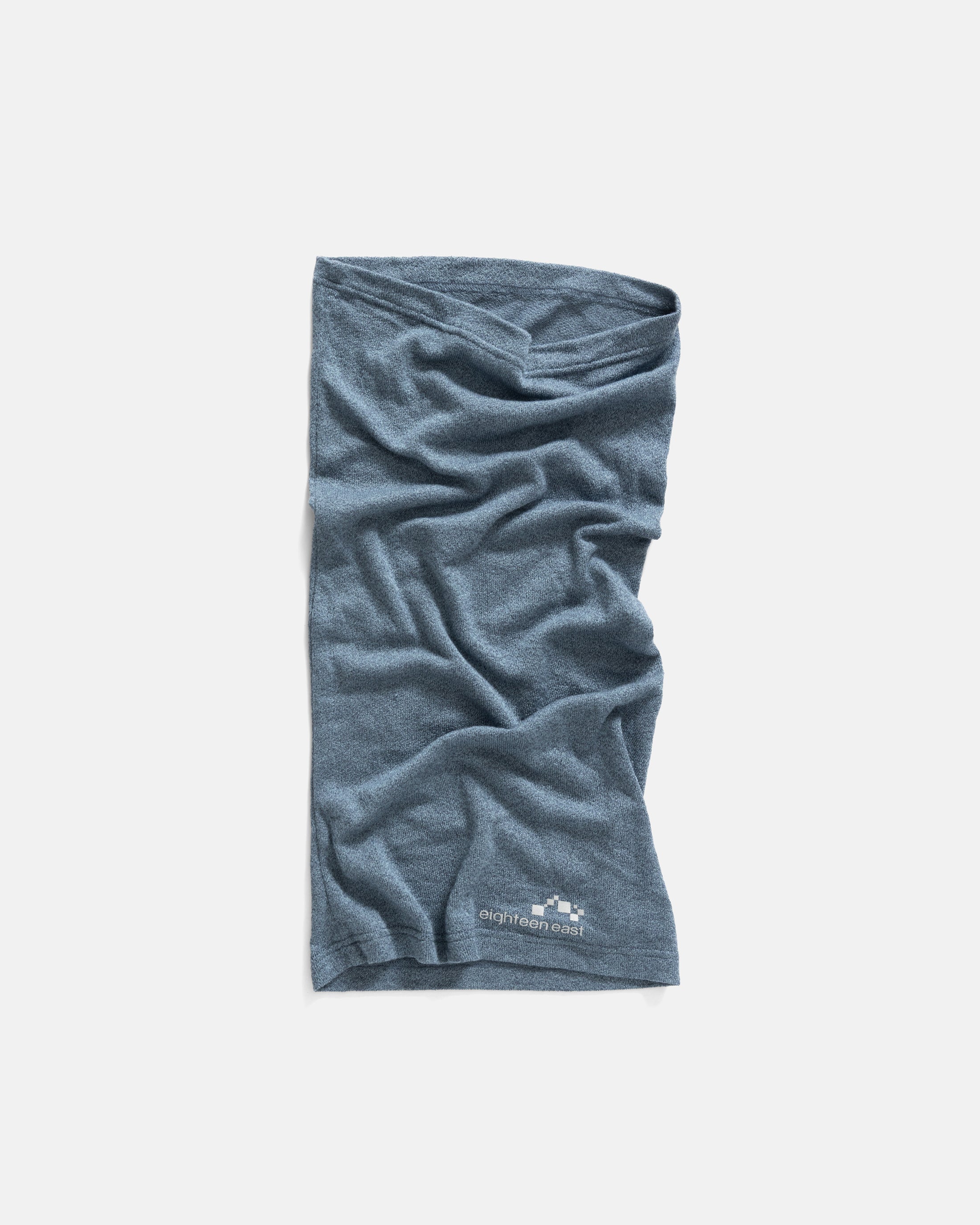 MULTIFACETED HIGHLY PRACTICAL VERY USEFUL TUBE - INDIGO MELANGE LYOCELL AND WOOL DOUBLE TWIST LOOSE KNIT JERSEY