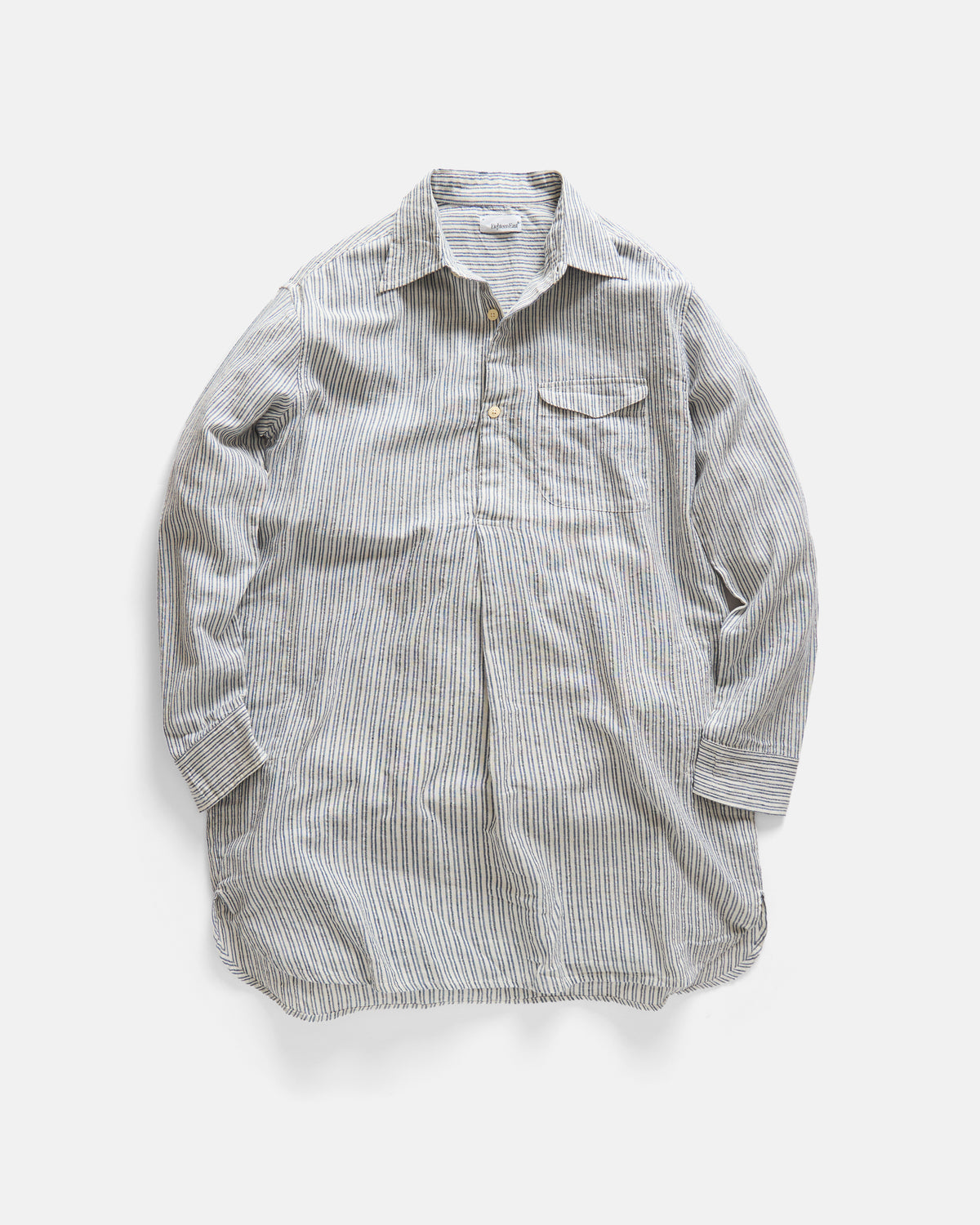 UDAI KURTA - WHITE / BARELY INDIGO / FRENCH INDIGO HANDLOOM STRIPED COTTON