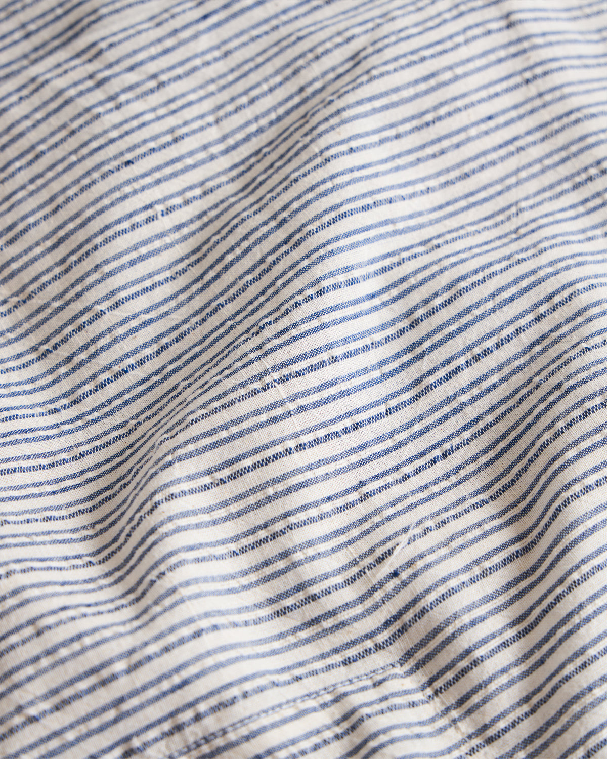 UDAI KURTA - WHITE / BARELY INDIGO / FRENCH INDIGO HANDLOOM STRIPED COTTON