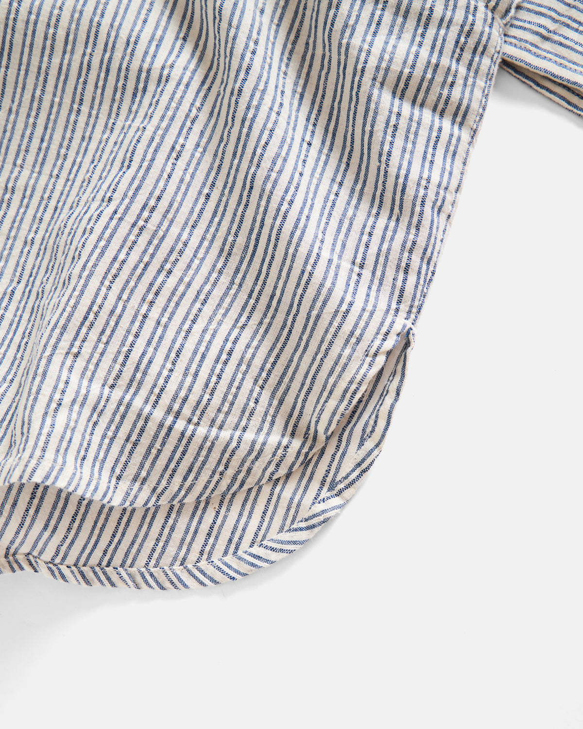 UDAI KURTA - WHITE / BARELY INDIGO / FRENCH INDIGO HANDLOOM STRIPED COTTON