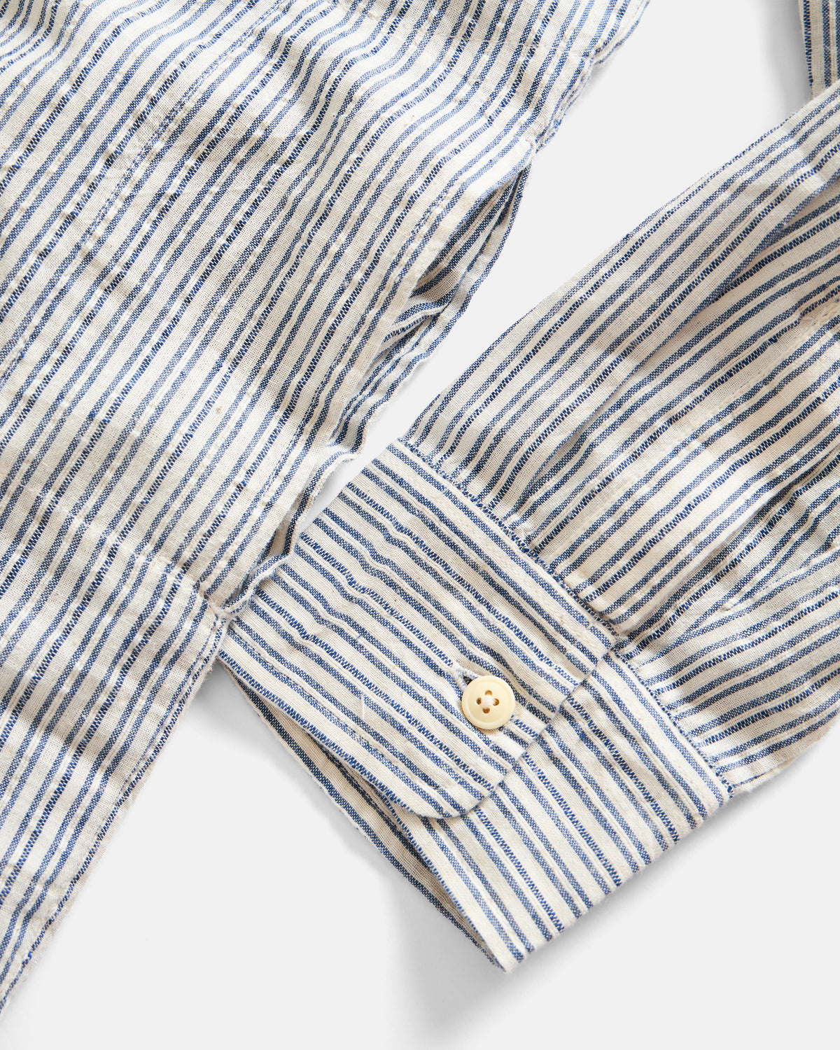UDAI KURTA - WHITE / BARELY INDIGO / FRENCH INDIGO HANDLOOM STRIPED COTTON