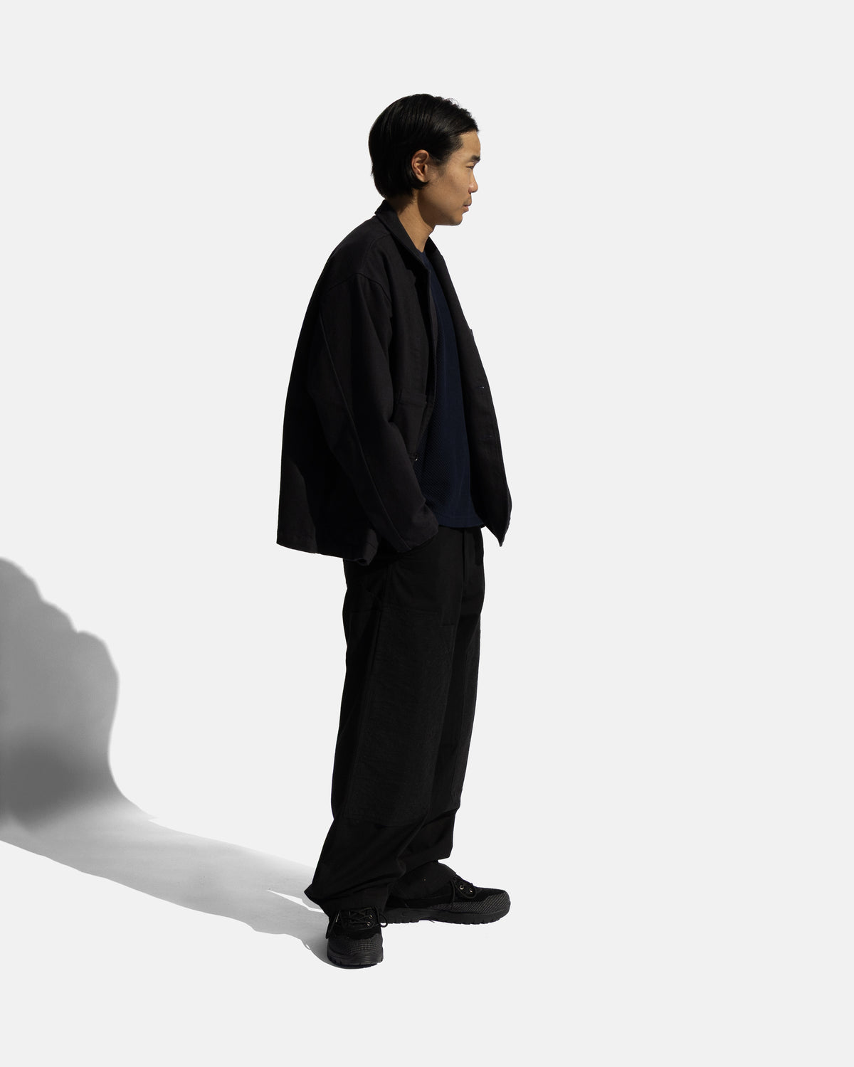 FIN OVERSIZED BLAZER - MIDNIGHT MIDNIGHT NAVY COTTON TWILL