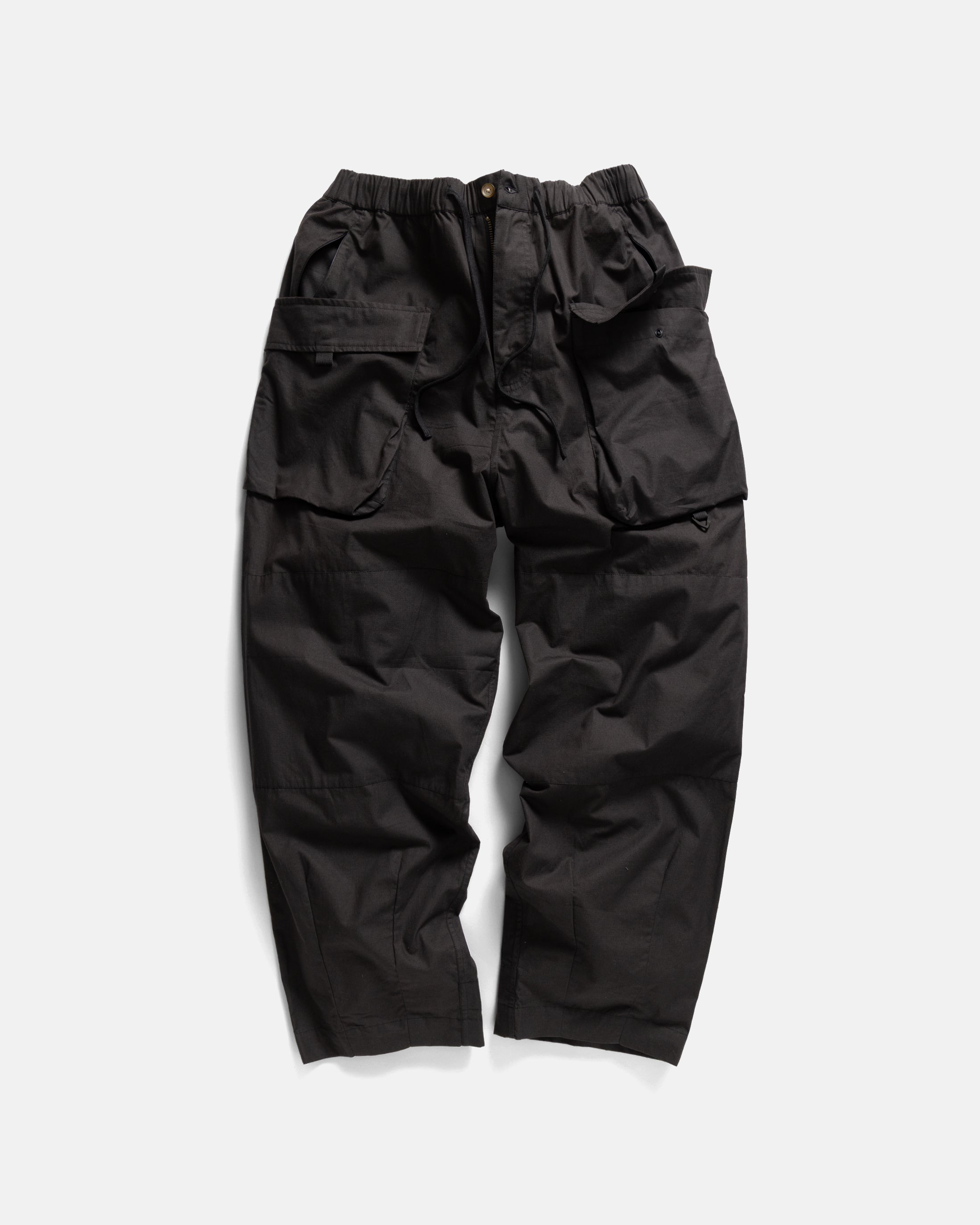 VETTI 2.0 BALLOON PANT - BLACK COTTON MICRORIPSTOP