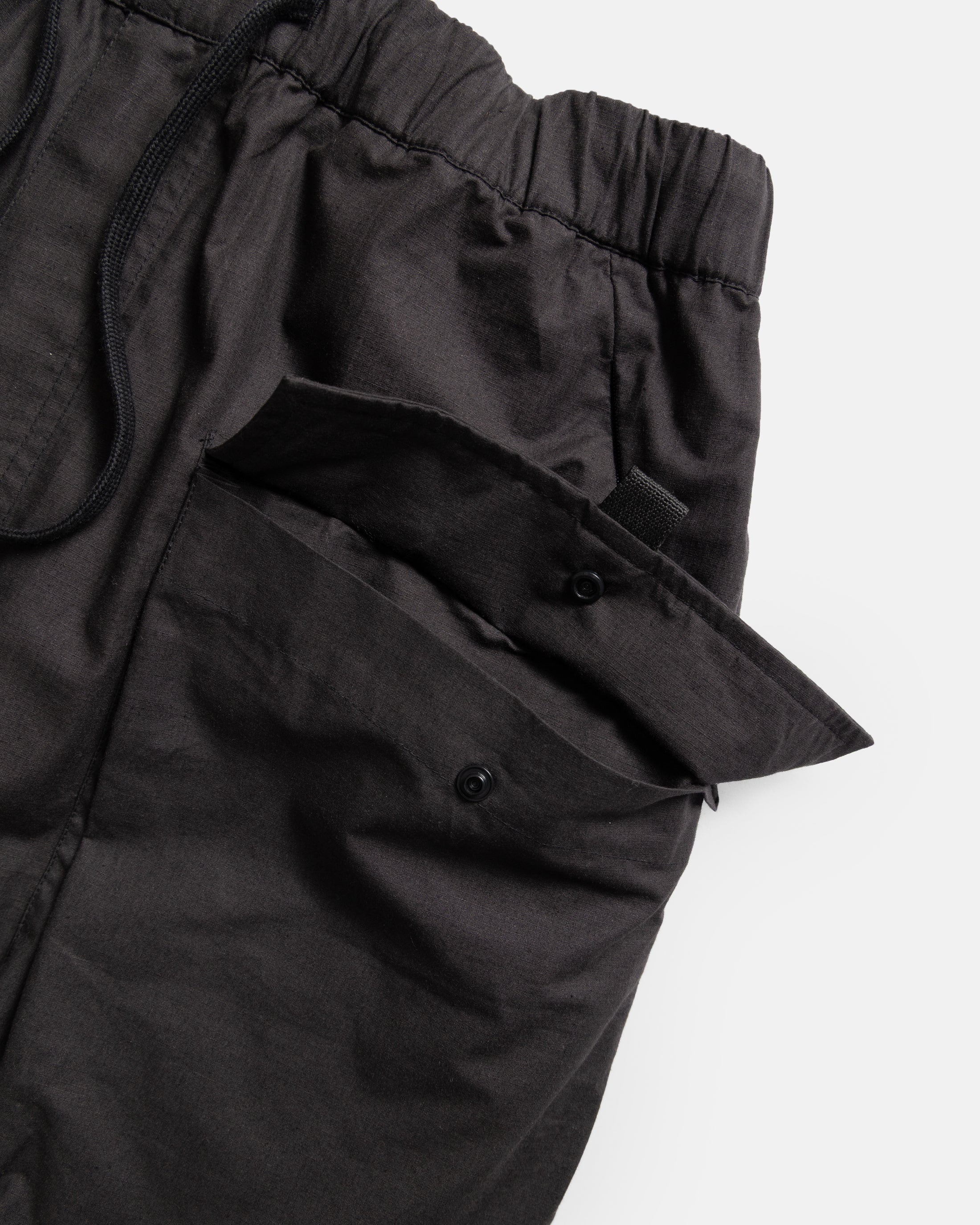 VETTI 2.0 BALLOON PANT - BLACK COTTON MICRORIPSTOP