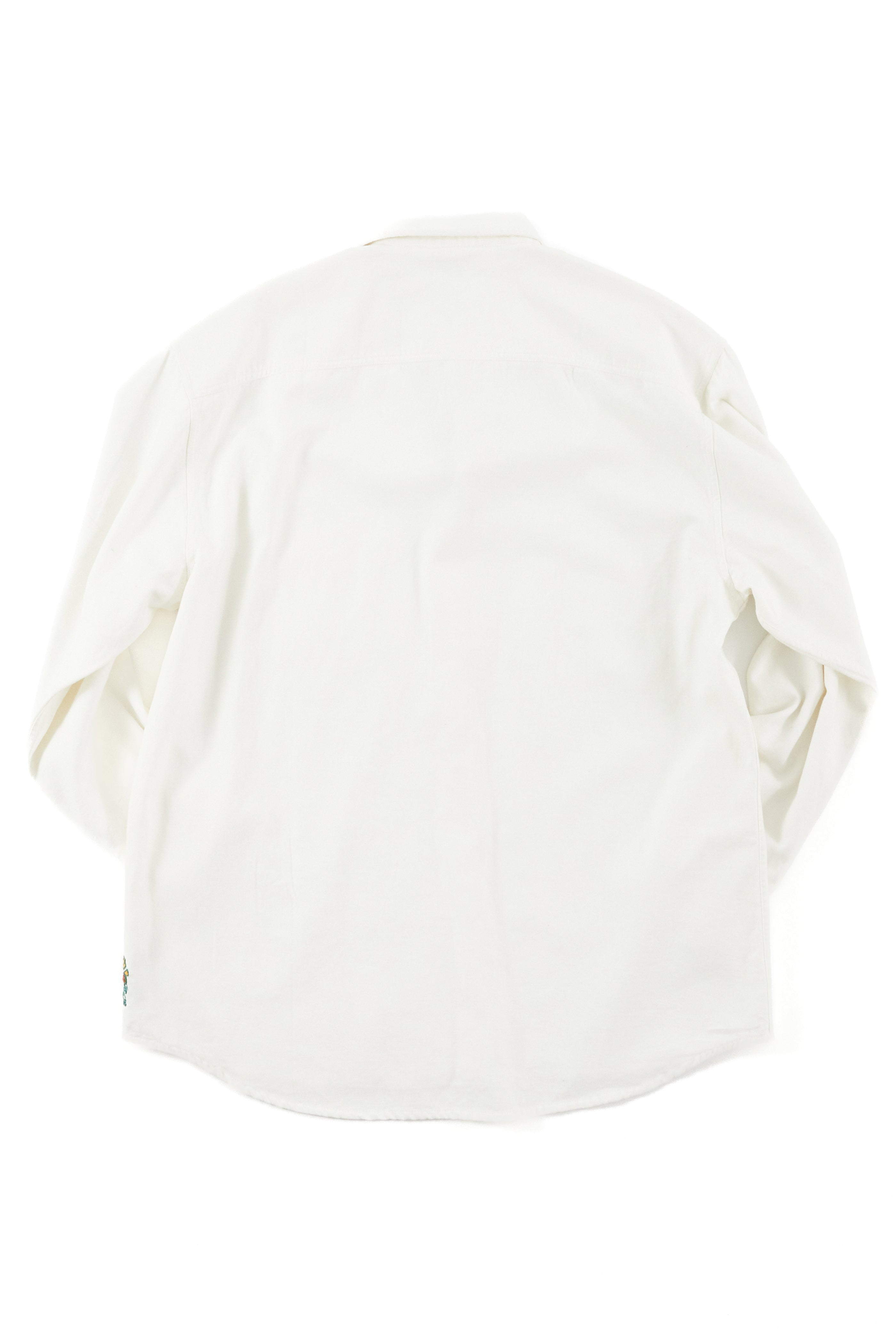 WOLF BUTTON-DOWN SHIRT - WHITE OXFORD CLOTH