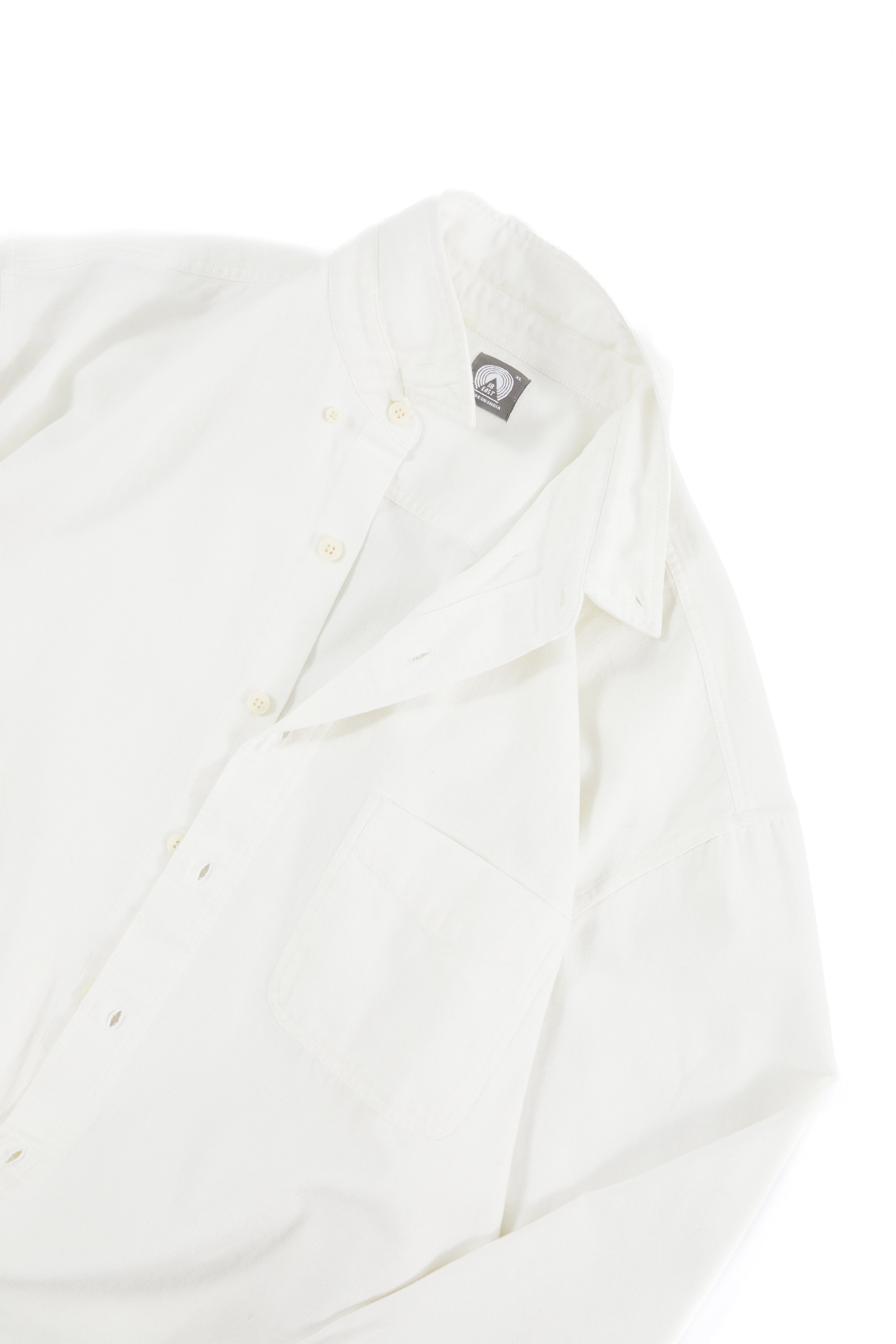 WOLF BUTTON-DOWN SHIRT - WHITE OXFORD CLOTH