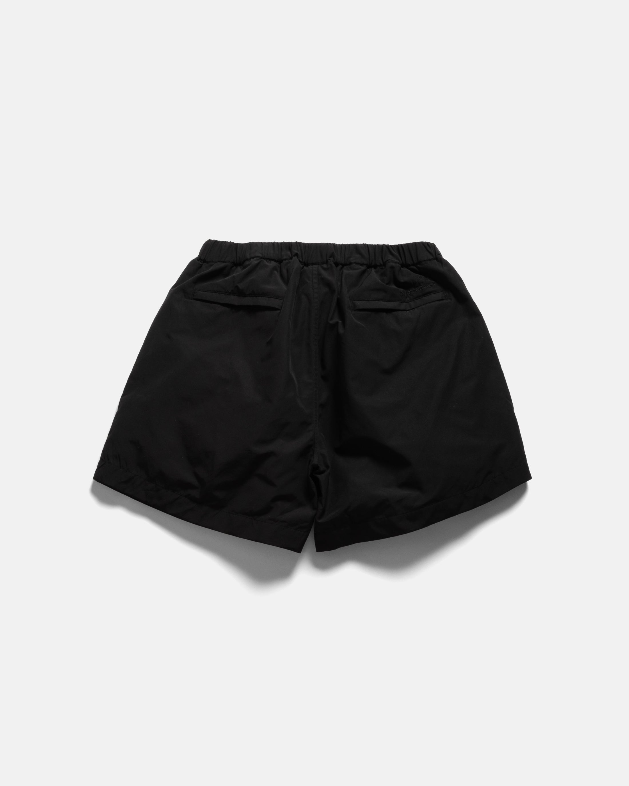 WARREN TREK SHORTS - BLACK WATER-REPELLENT 60/40 MOUNTAIN CLOTH WITH FULL MESH LINING