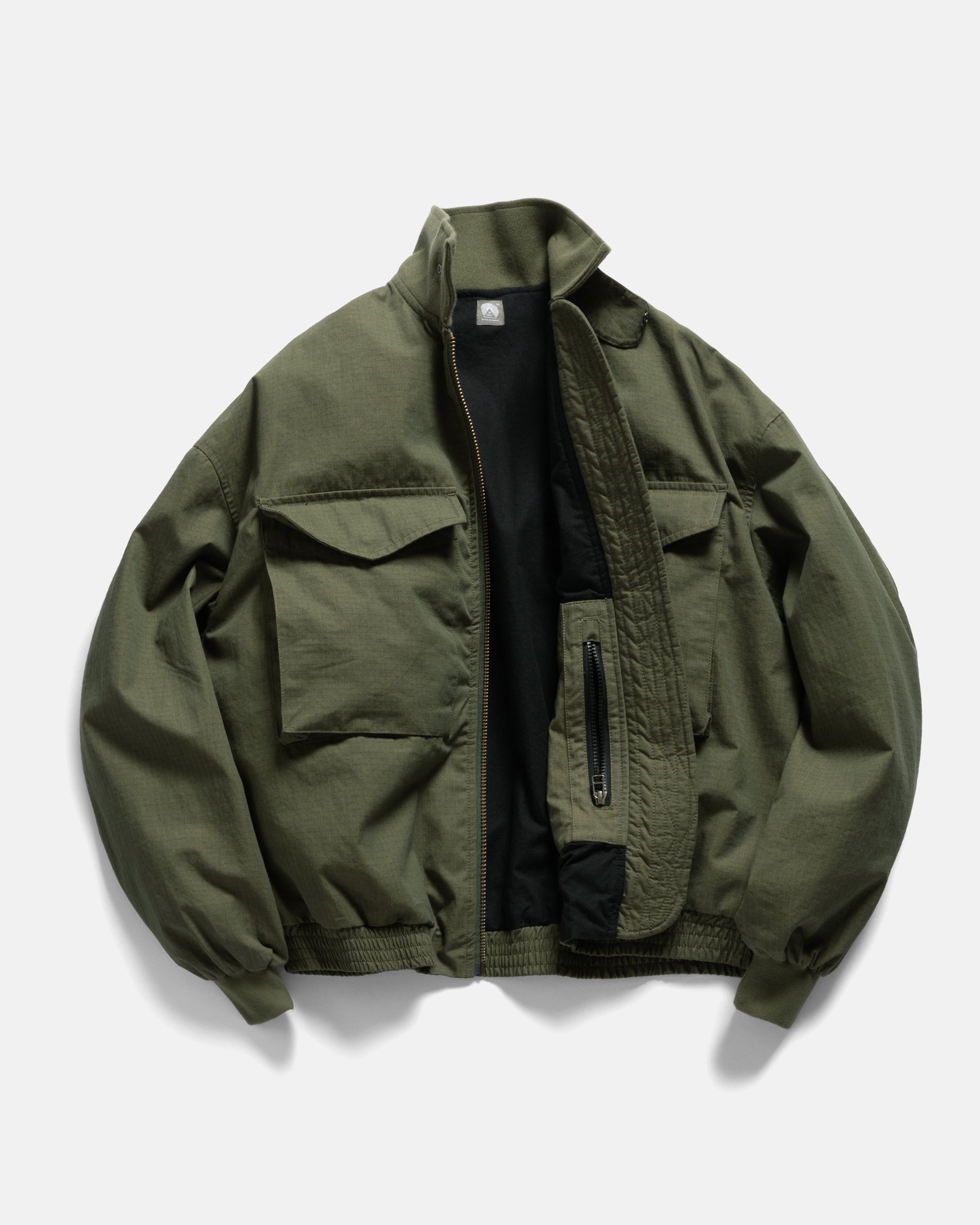 WEP FLIGHT JACKET - SAGE OLIVE / KHAKI DOUBLE-DYE COTTON/NYLON RIPSTOP
