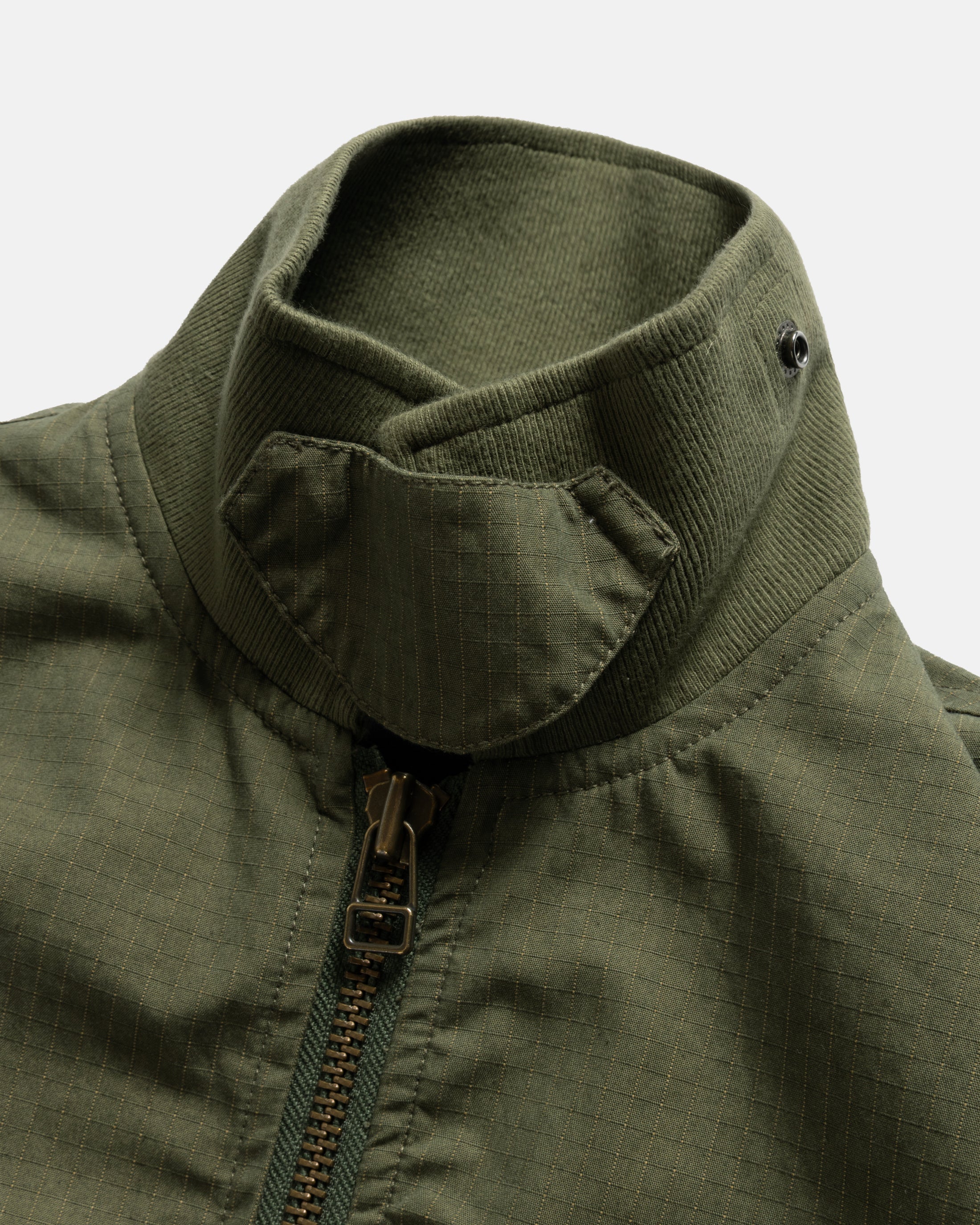 WEP FLIGHT JACKET - SAGE OLIVE / KHAKI DOUBLE-DYE COTTON/NYLON RIPSTOP