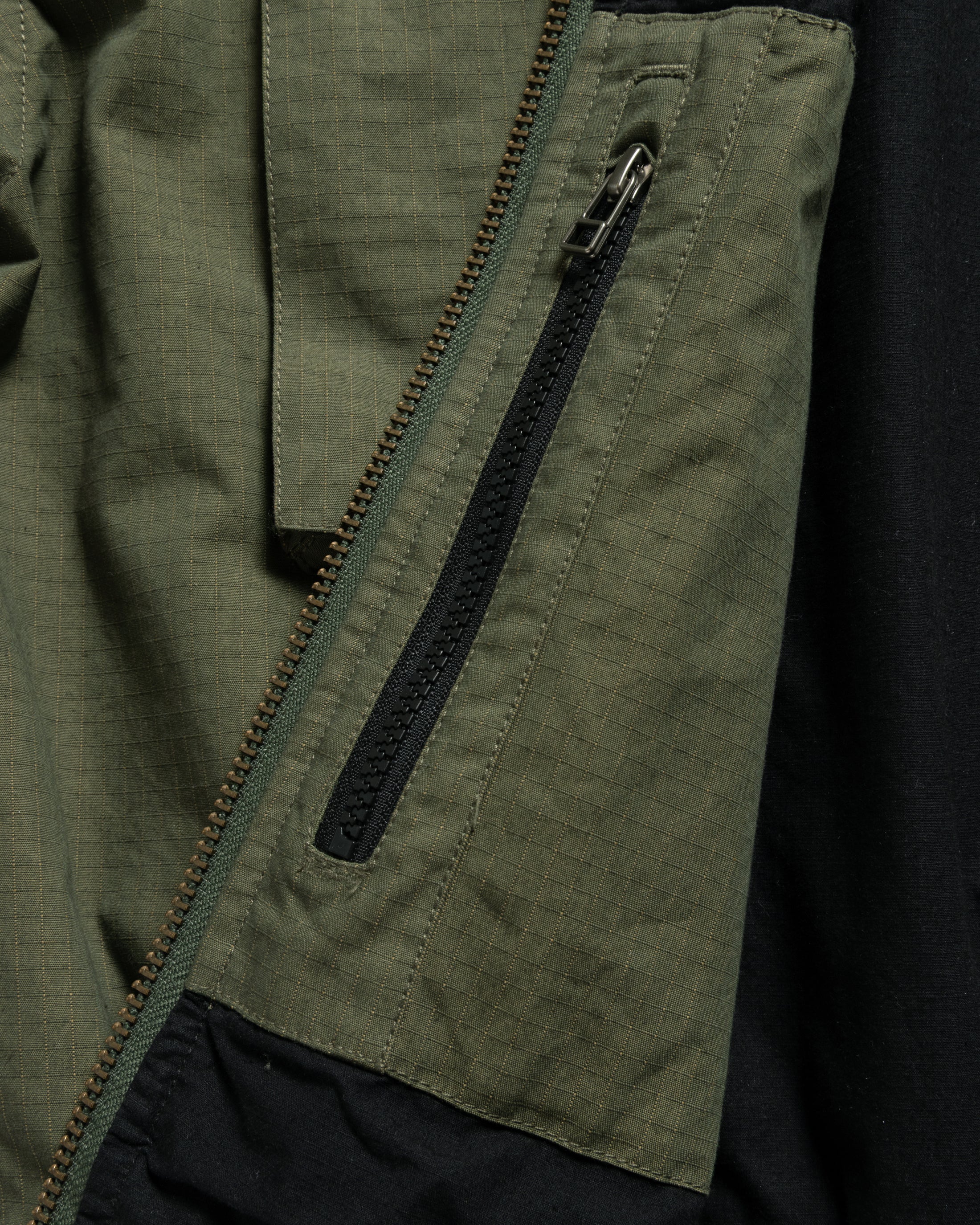 WEP FLIGHT JACKET - SAGE OLIVE / KHAKI DOUBLE-DYE COTTON/NYLON RIPSTOP