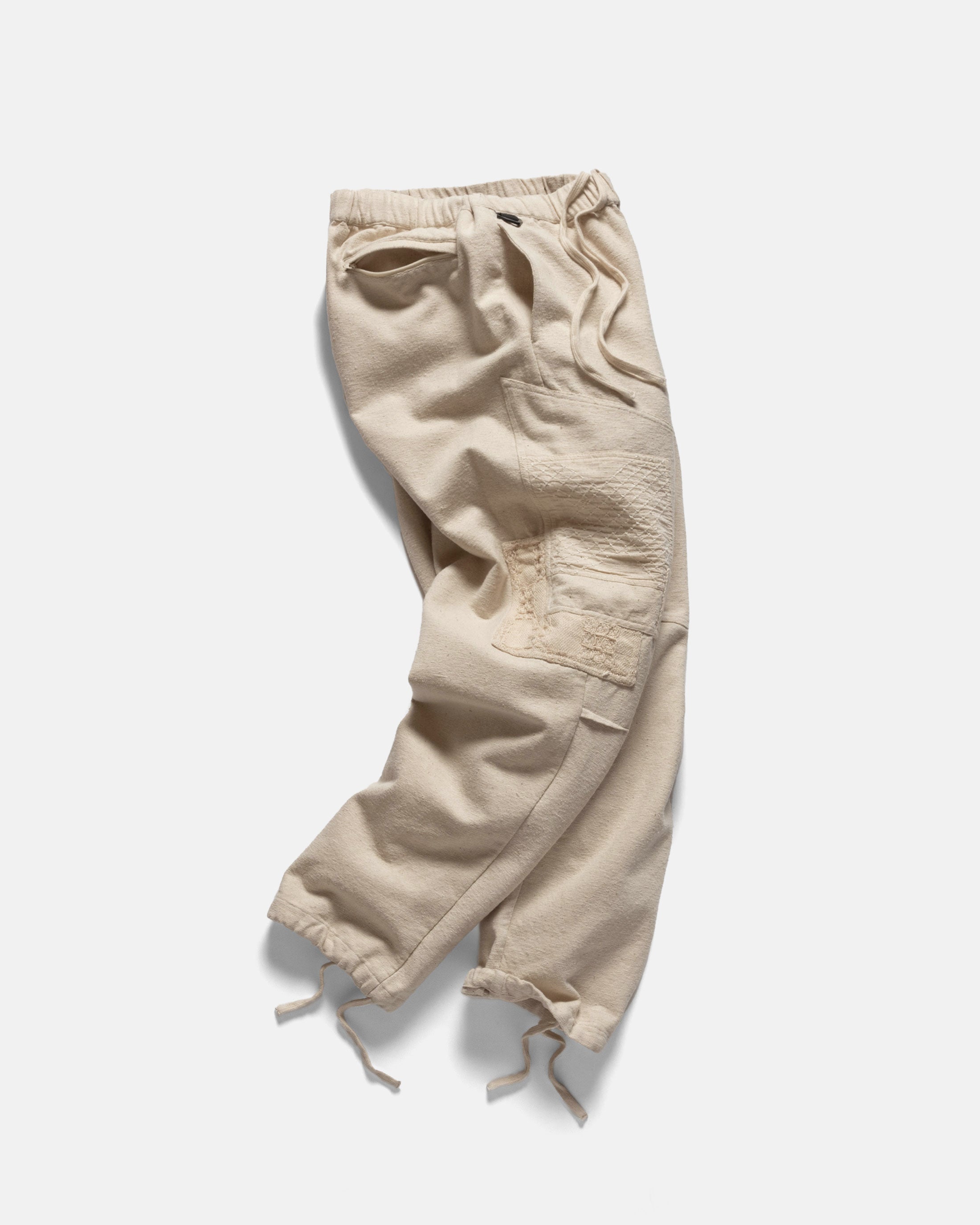 MENDED BENNY TRAIL PANT - UNDYED KHADI COTTON – 18 East