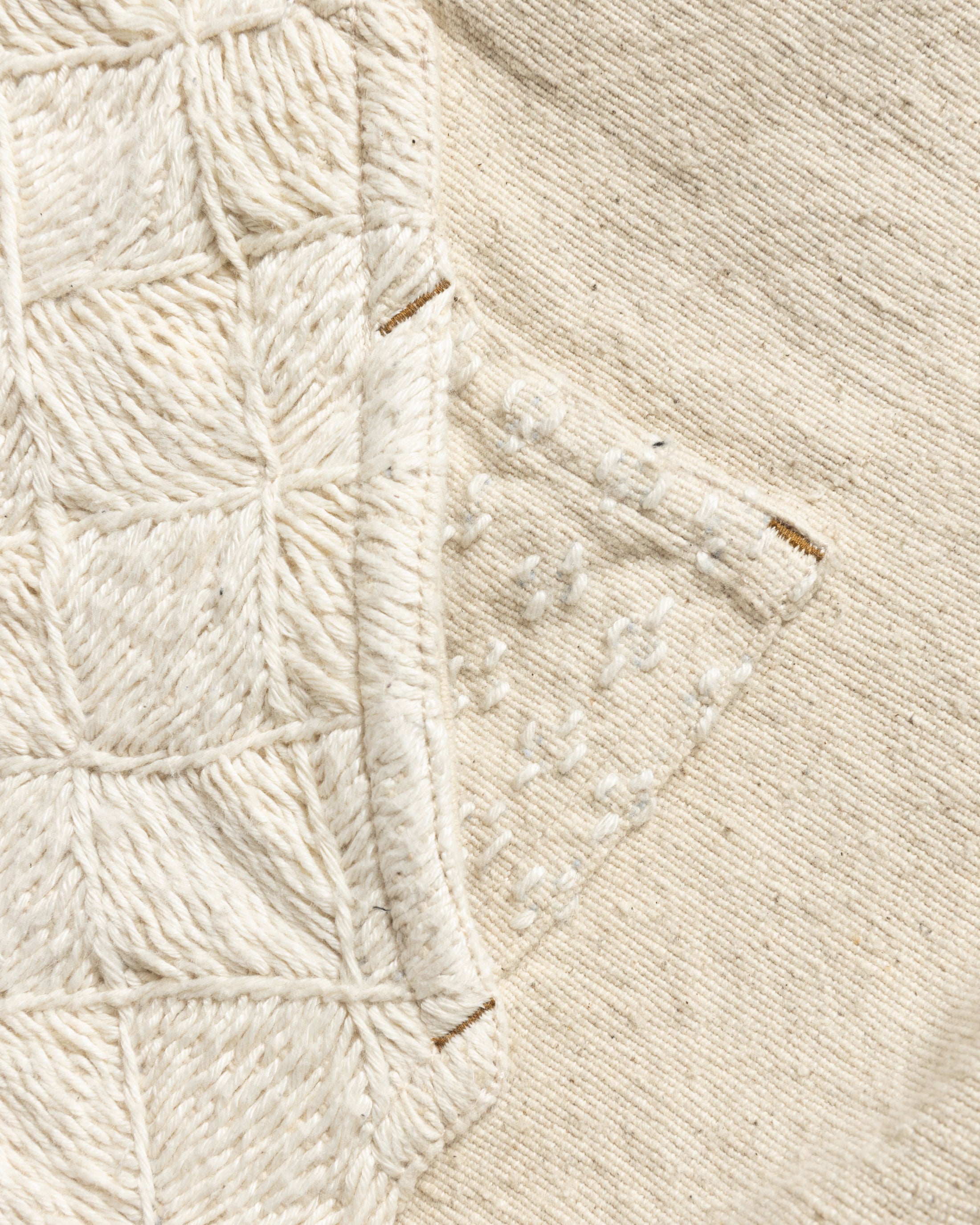 ELI HAND-EMBROIDERED DOUBLE KNEE WORK PANT - UNDYED ECRU HANDSPUN COTTON CANVAS