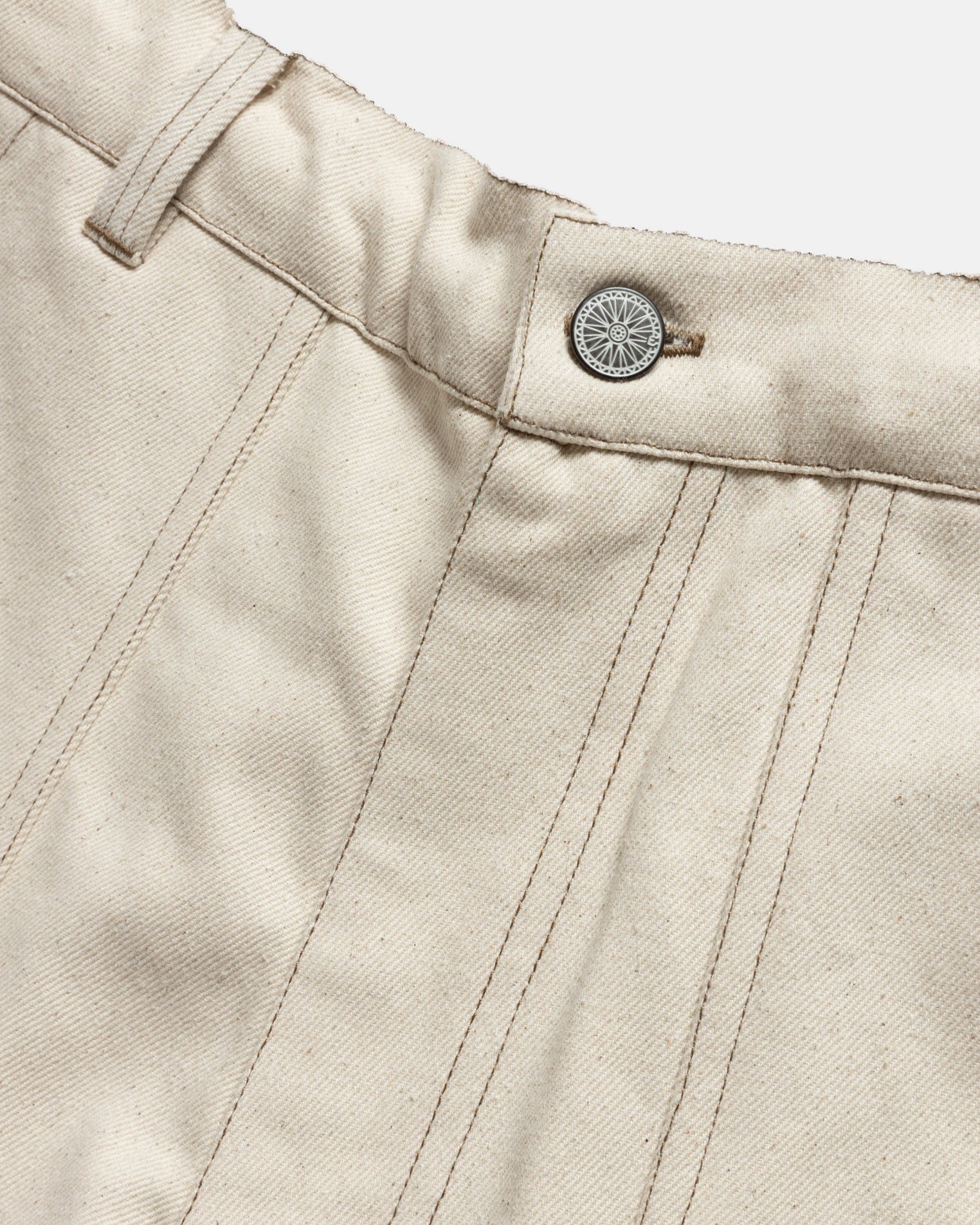 LOTUS CARPENTER SHORTS - 14 oz. UNDYED INDIAN DENIM