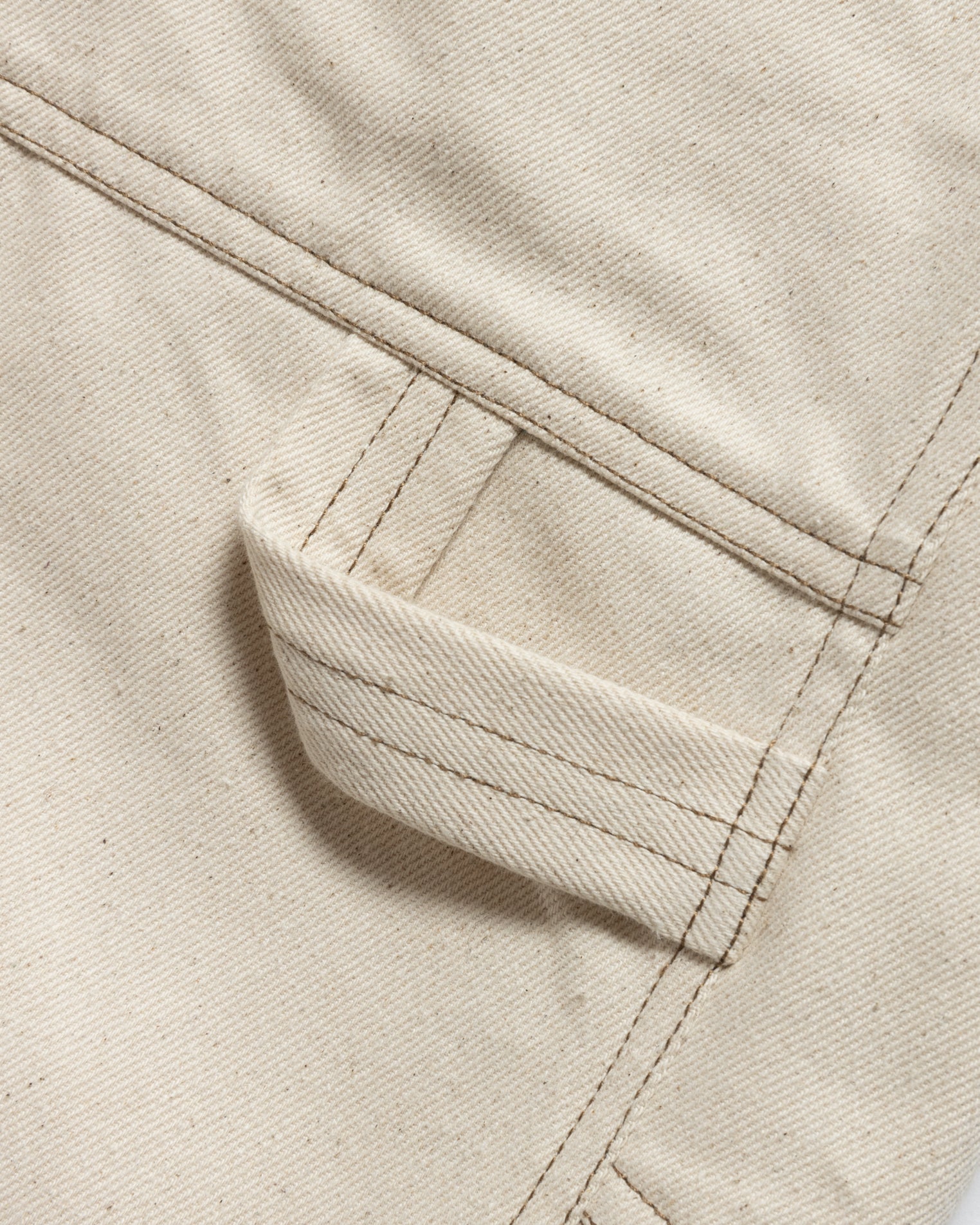 LOTUS CARPENTER SHORTS - 14 oz. UNDYED INDIAN DENIM