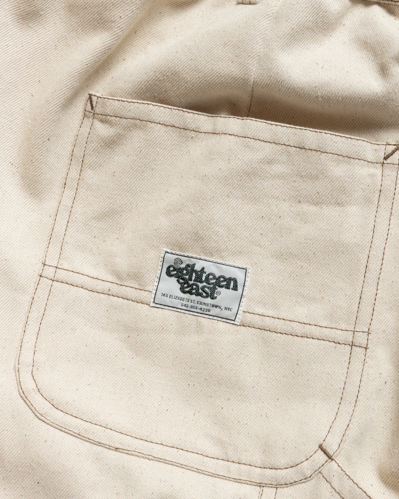 LOTUS CARPENTER SHORTS - 14 oz. UNDYED INDIAN DENIM
