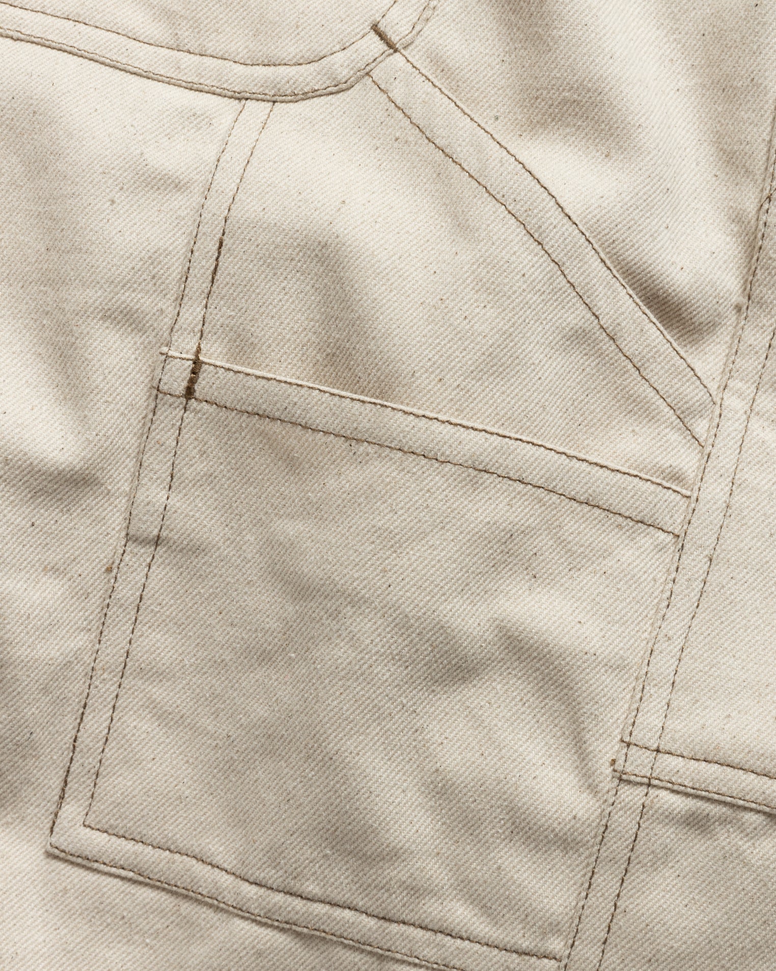 LOTUS CARPENTER SHORTS - 14 oz. UNDYED INDIAN DENIM