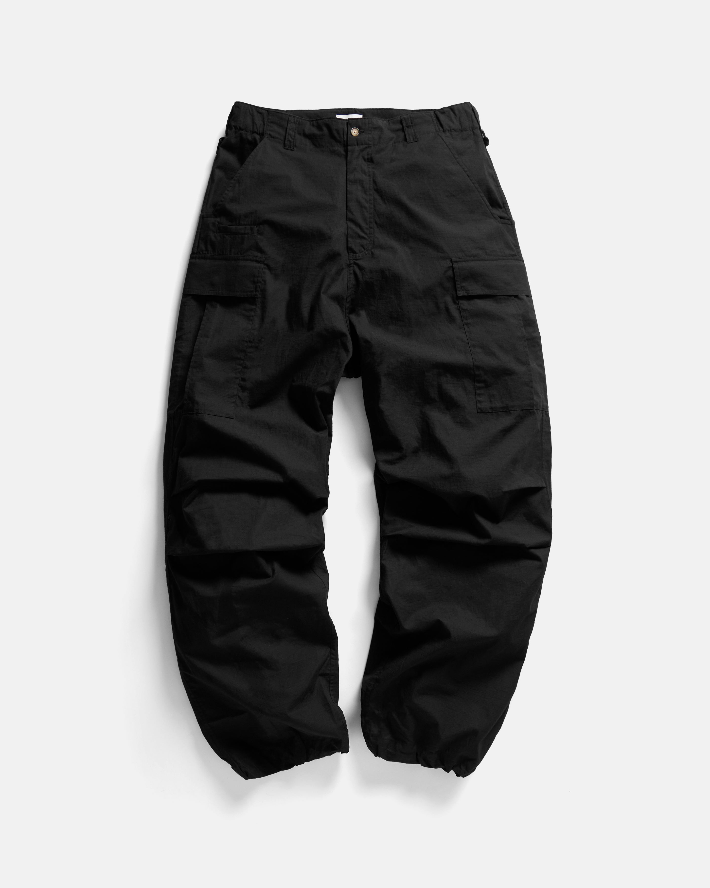 WIDE TAC UTILITY CARGO PANT - BLACK COTTON MICRO RIPSTOP