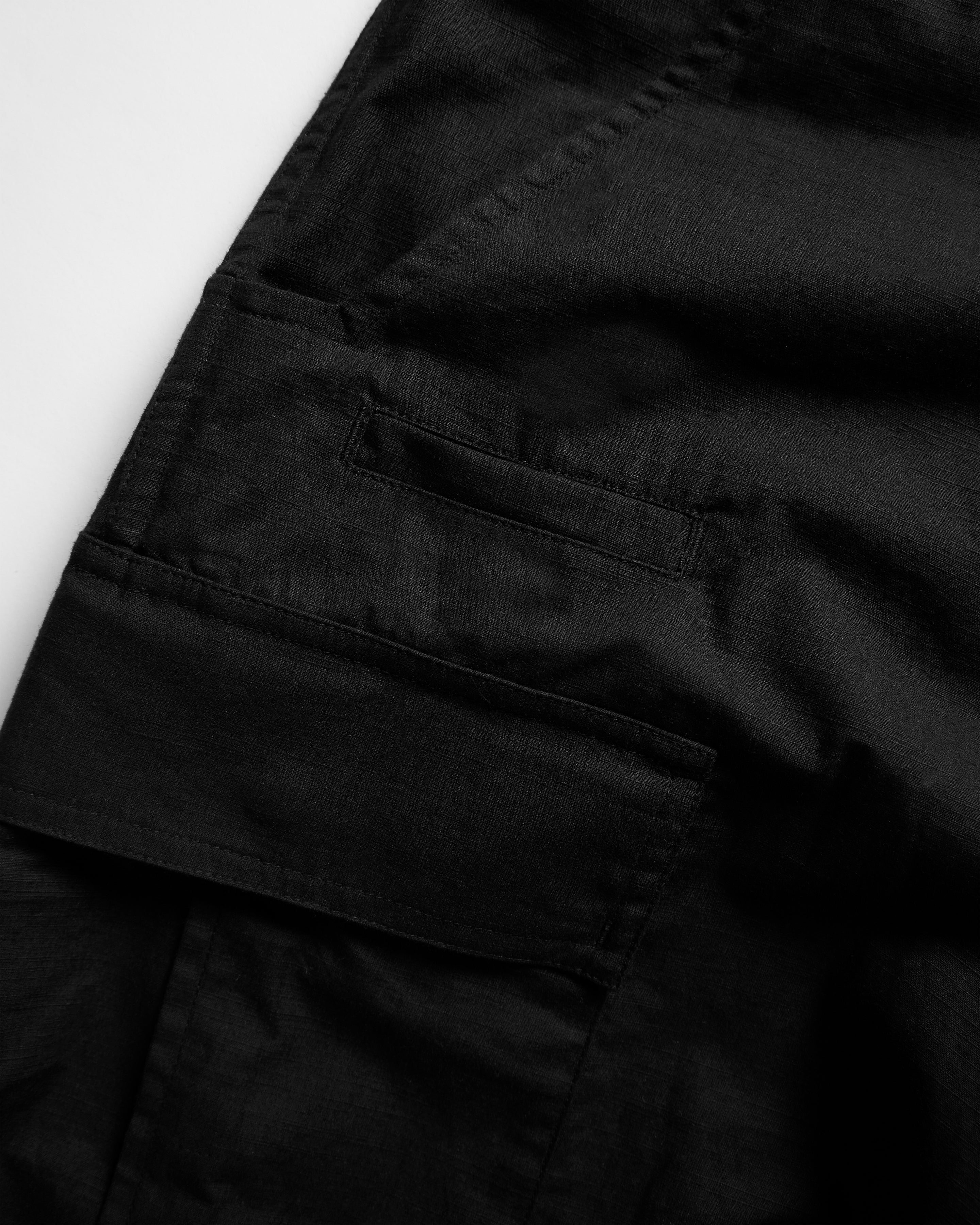 WIDE TAC UTILITY CARGO PANT - BLACK COTTON MICRO RIPSTOP