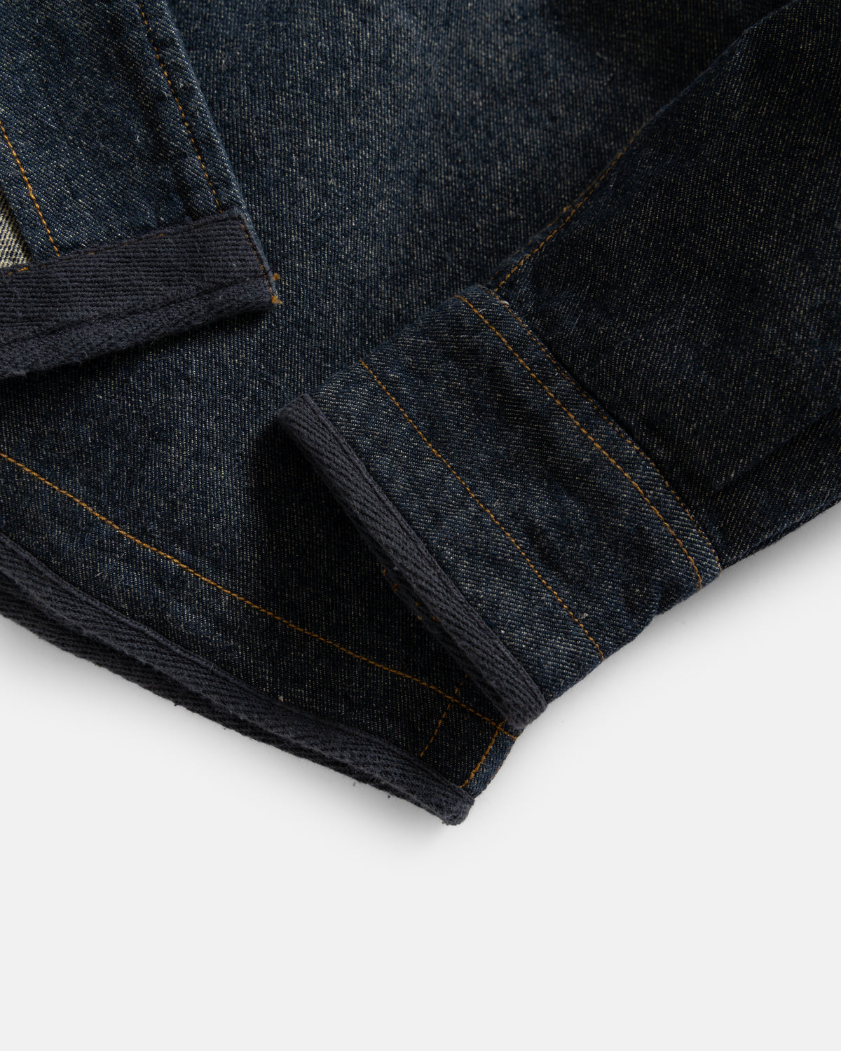 ZIP SHELTER SERVICE SHACKET - INDIGO / KHAKI 11 oz. LEFT HAND TWILL COTTON DENIM