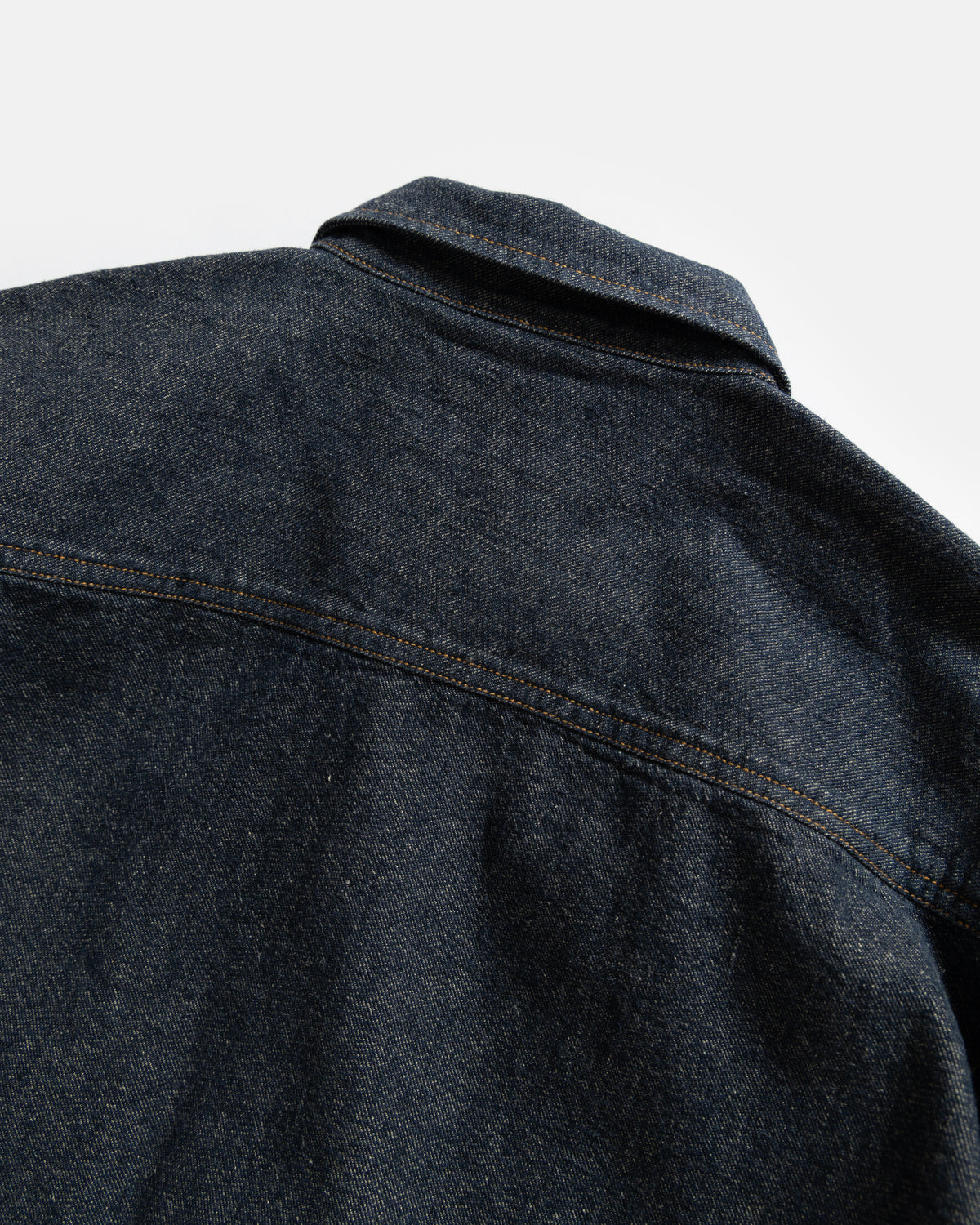 ZIP SHELTER SERVICE SHACKET - INDIGO / KHAKI 11 oz. LEFT HAND TWILL COTTON DENIM