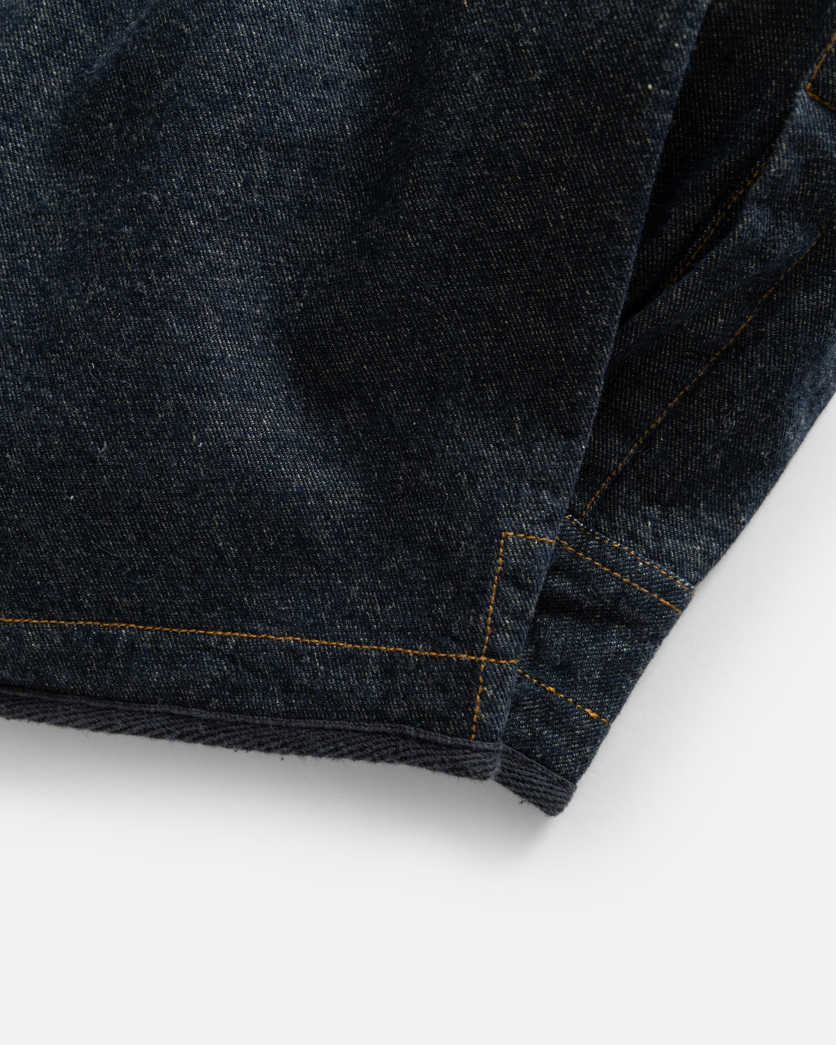 ZIP SHELTER SERVICE SHACKET - INDIGO / KHAKI 11 oz. LEFT HAND TWILL COTTON DENIM