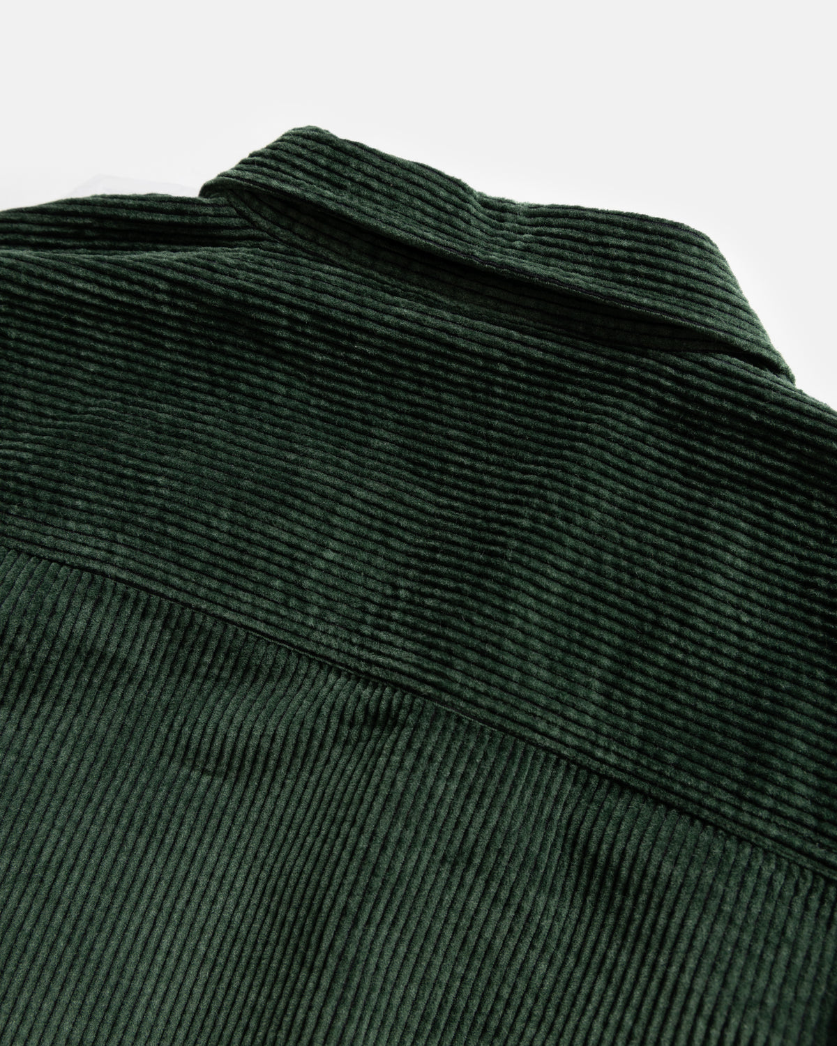 ZIP SHELTER SERVICE SHACKET - DEEP JADE FLECK / BLACK SILK & COTTON CORDUROY