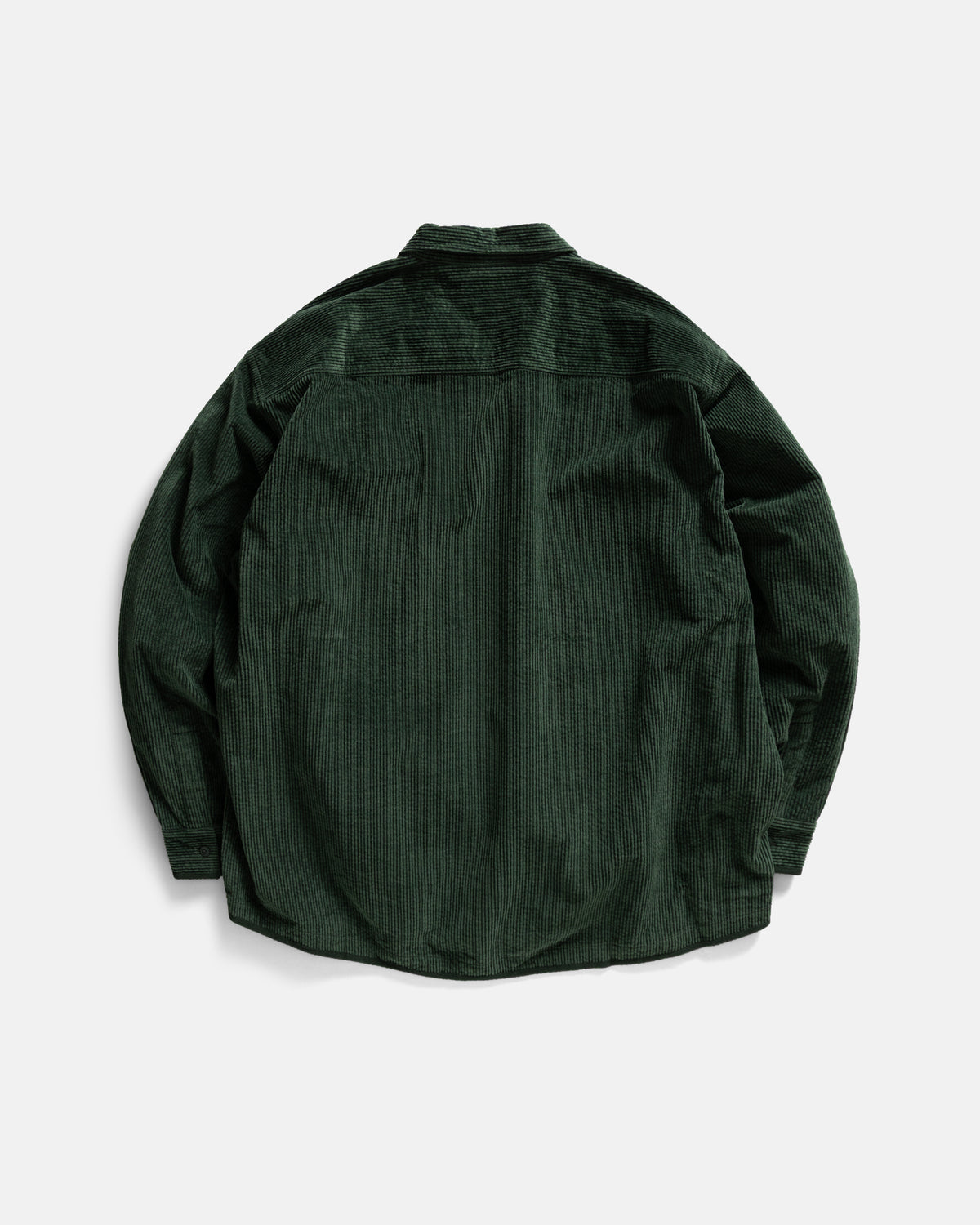 ZIP SHELTER SERVICE SHACKET - DEEP JADE FLECK / BLACK SILK & COTTON CORDUROY