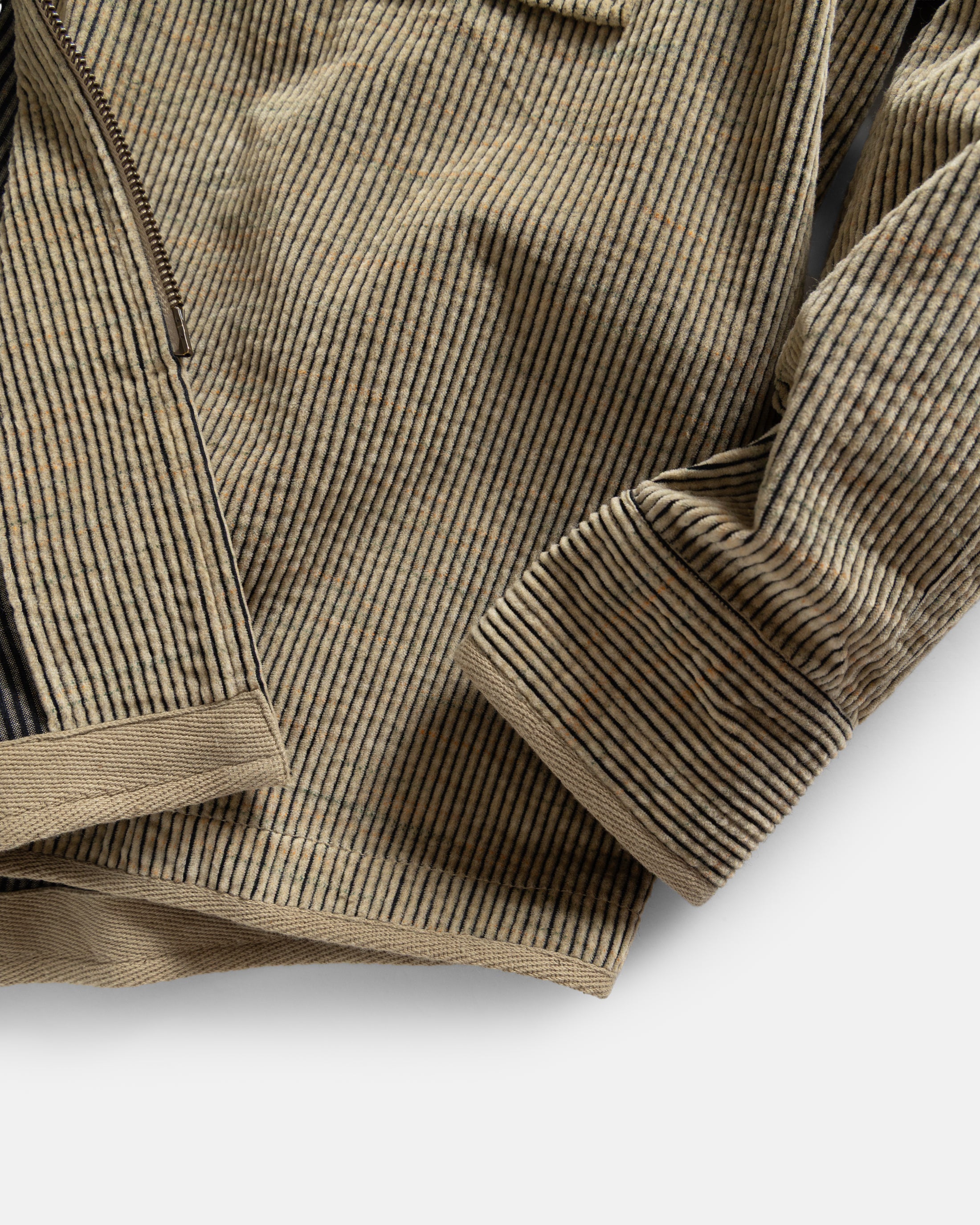 ZIP SHELTER SERVICE SHACKET - MOTTLED CREAM FLECK / BLACK SILK
