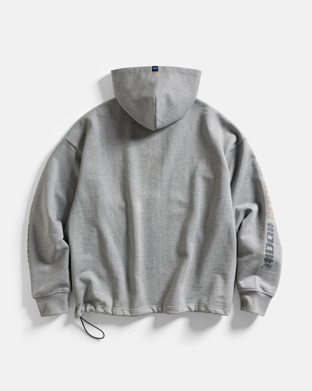 A# MOTO HOODED SWEATSHIRT - PRACTICE HEATHER HAND BLOCK PRINTED 19oz. ALL COTTON LOOPBACK TERRY FLEECE