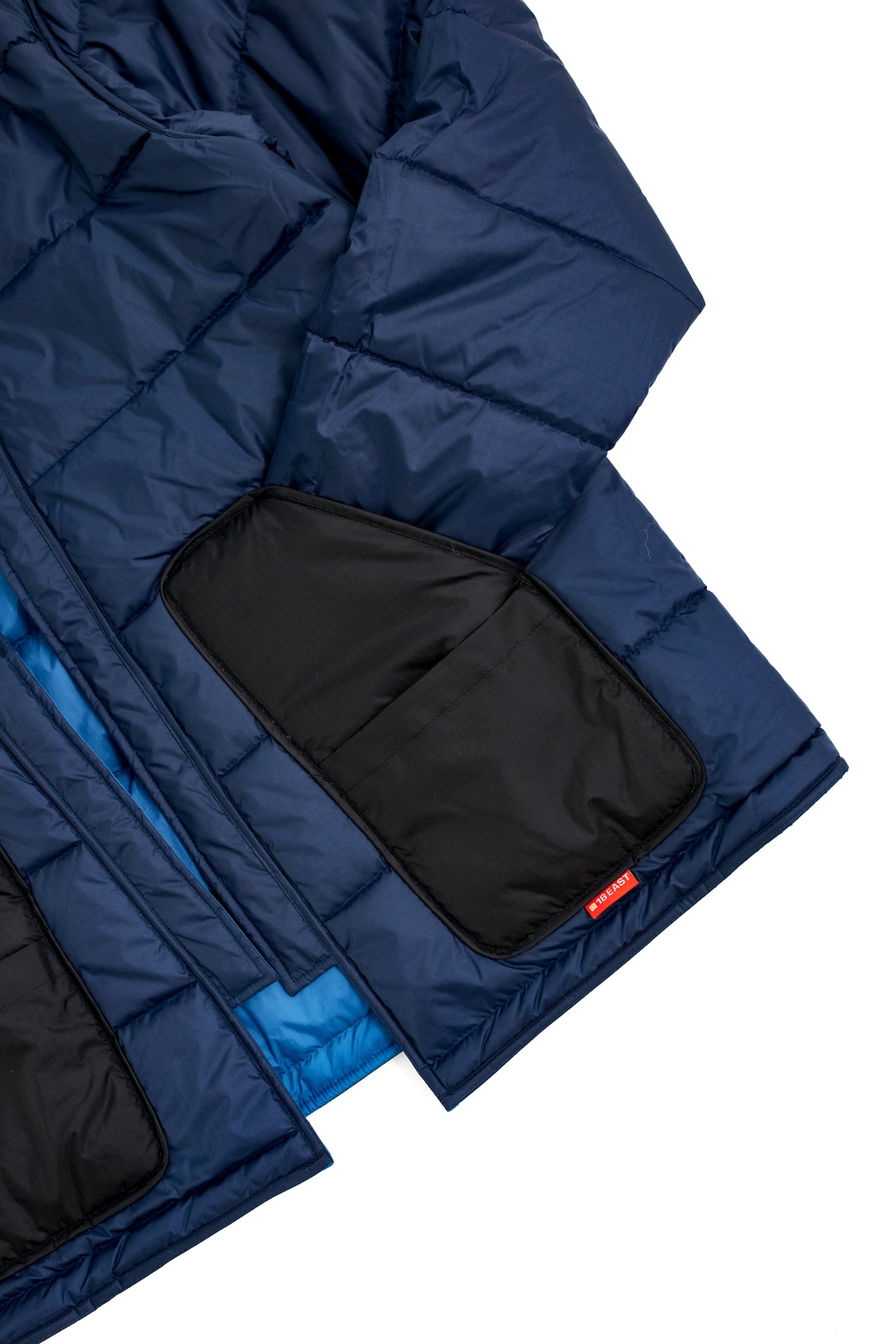 OLIVER REVERSIBLE QUILTED SAHASIKA - NAVY / TURQUOISE NYLON RIPSTOP