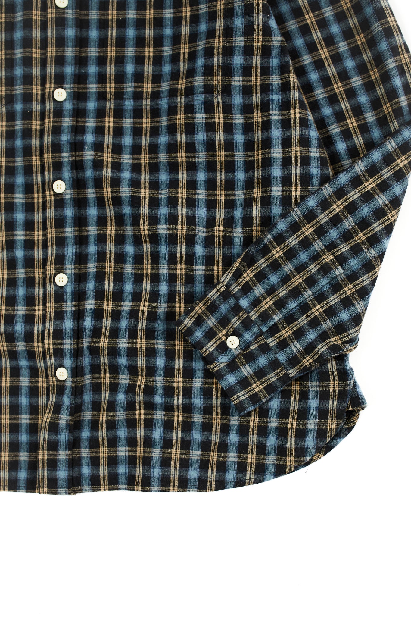 CLAREDITCH WORK SHIRT - BLACK / INDIGO PLAID