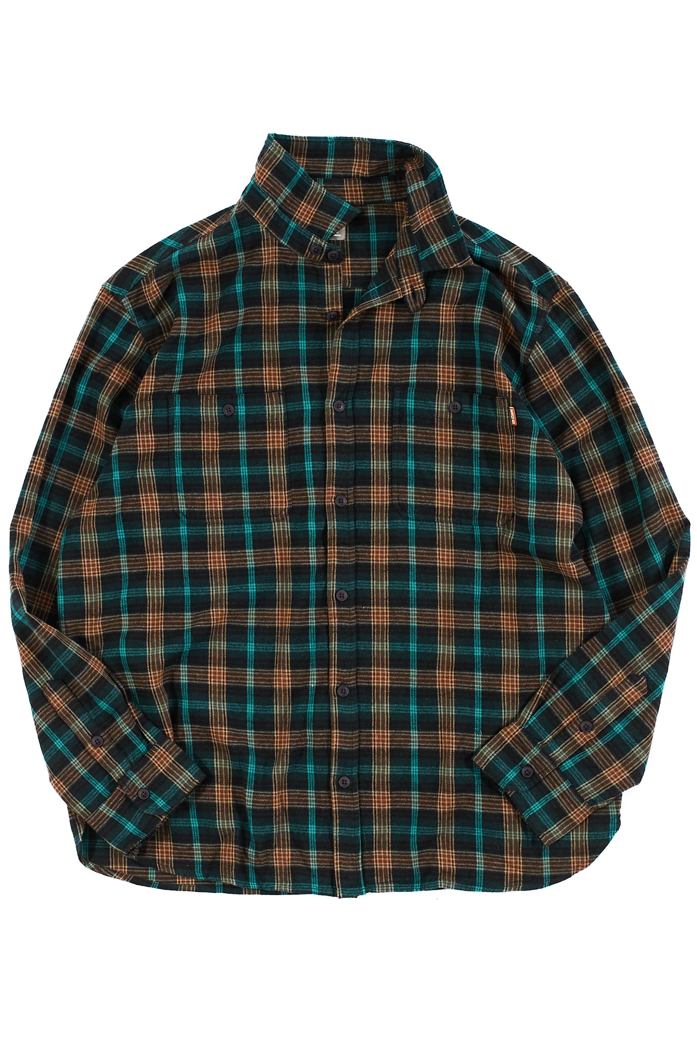 CLAREDITCH WORK SHIRT - FOREST BRUSHED COTTON PLAID