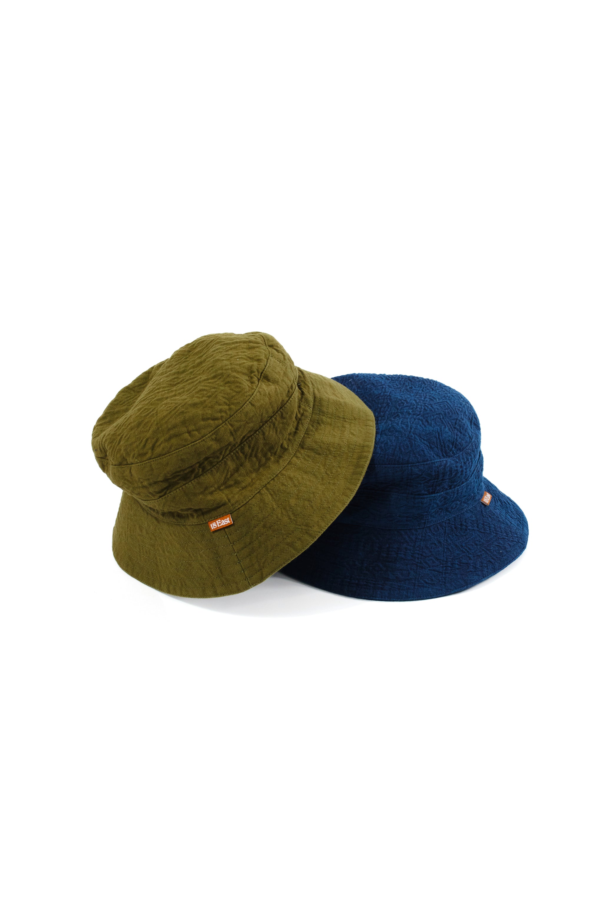 PAPIK BUCKET HAT - NATURAL INDIGO DOUBLE WEAVE JACQUARD