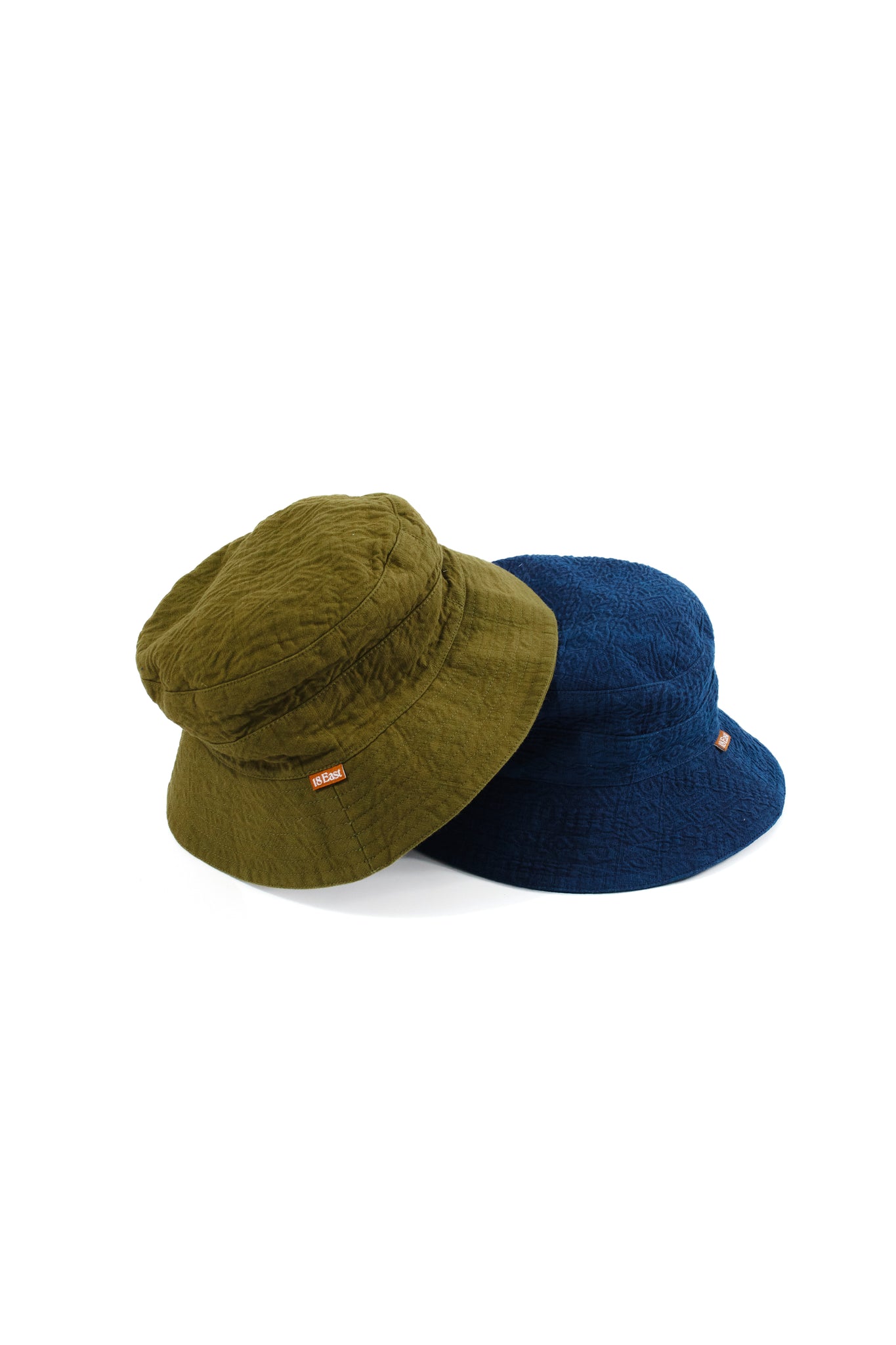 PAPIK BUCKET HAT - NATURAL INDIGO DOUBLE WEAVE JACQUARD COTTON
