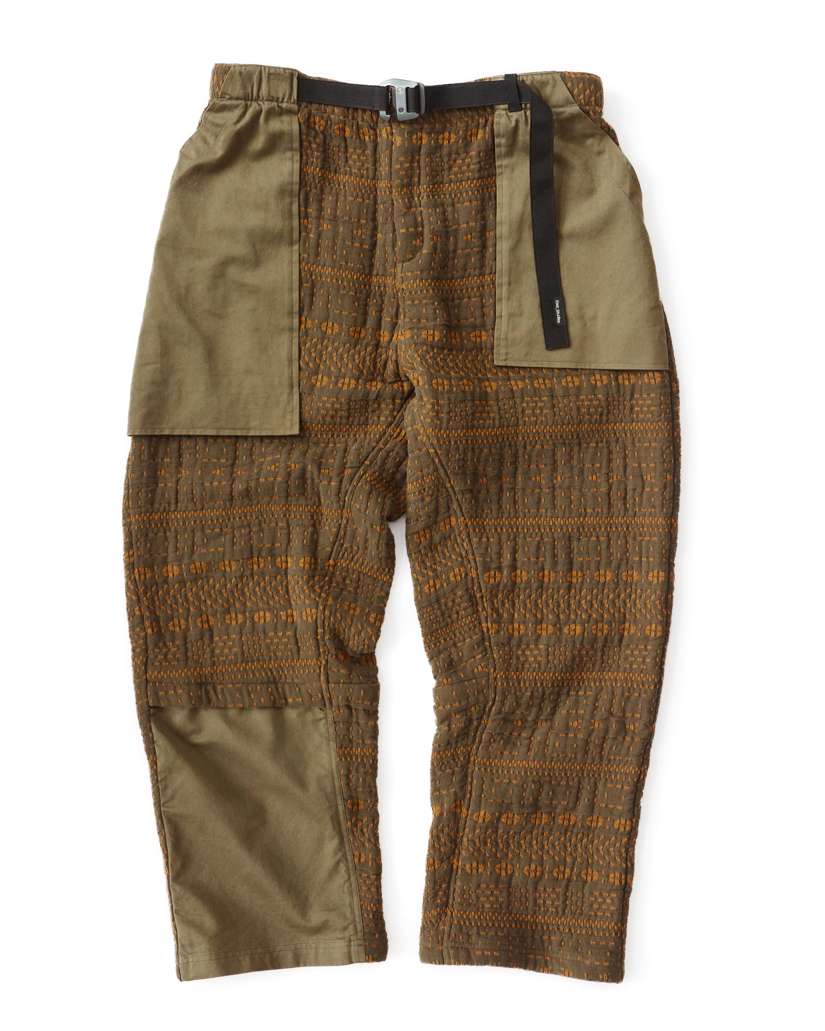 EAST_STUDIES MS - 103 FIELD PANT - WILLOW GREEN HAND QUILTED COTTON / SATEEN