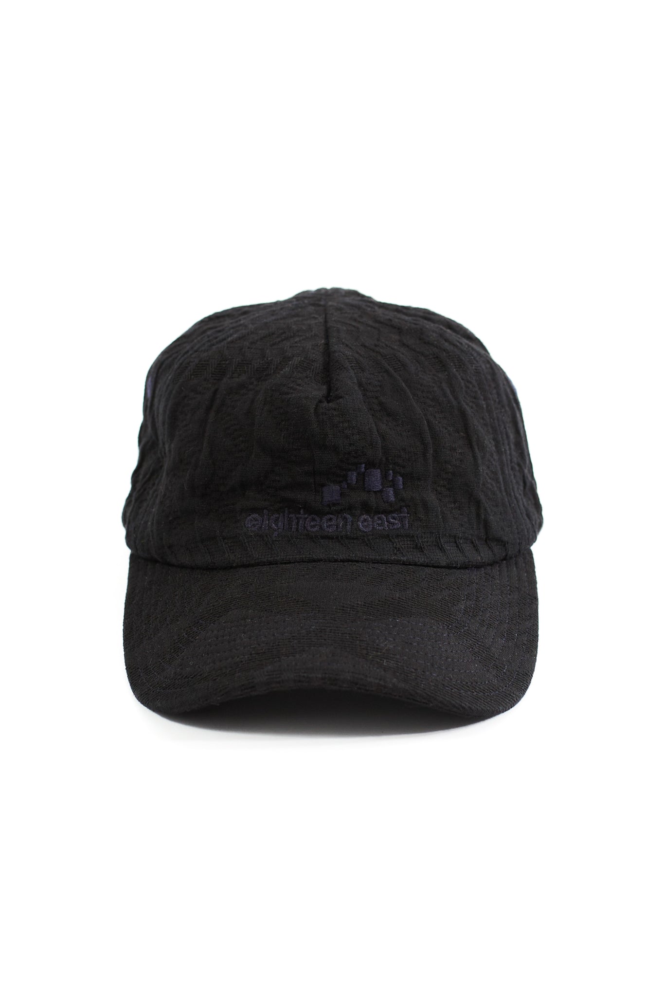 STOWE 5 PANEL HAT - BLACK OVERDYED DOUBLE WEAVE
