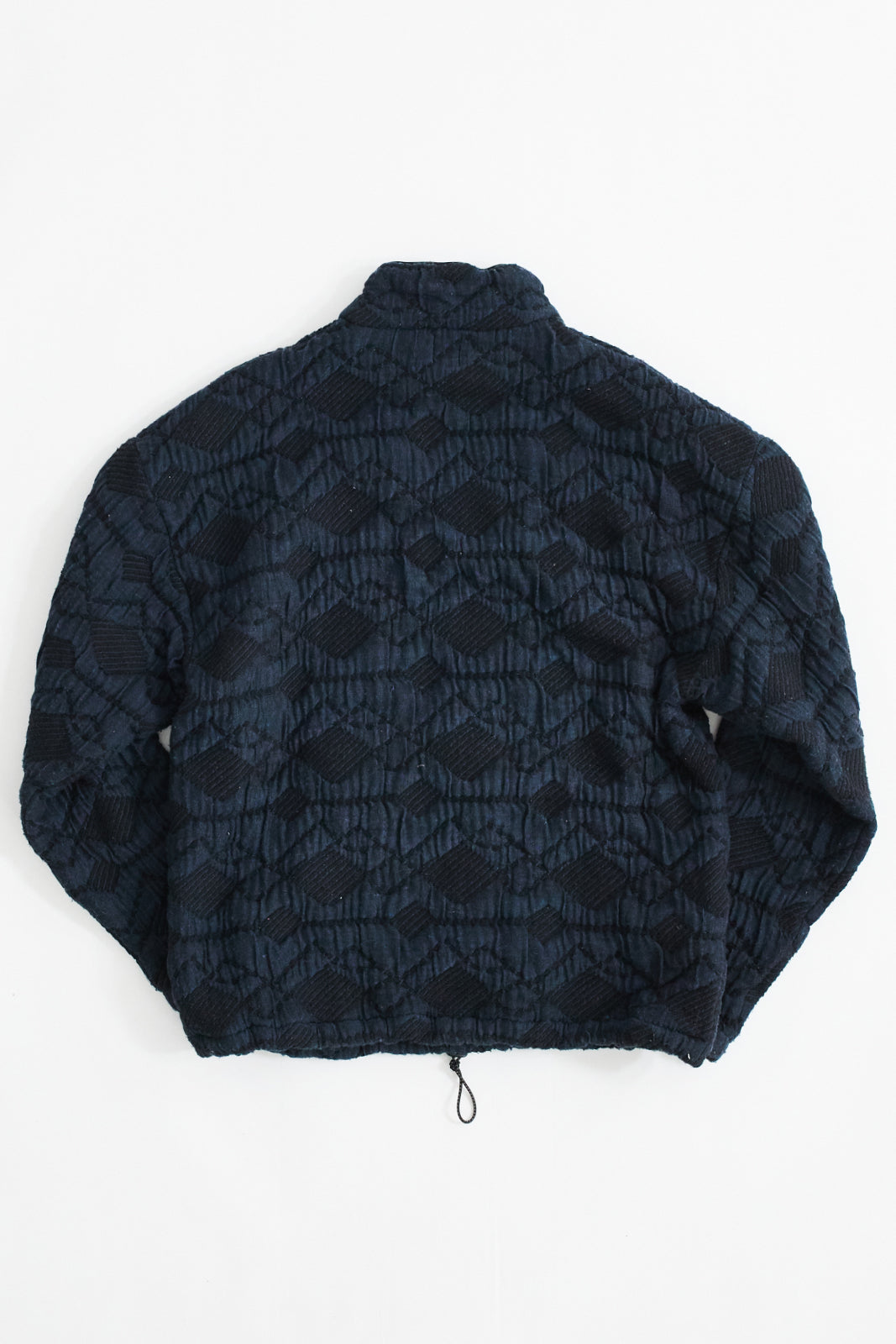 Louis Vuitton Navy Cotton Jacquard Cities Half Zip Sweater