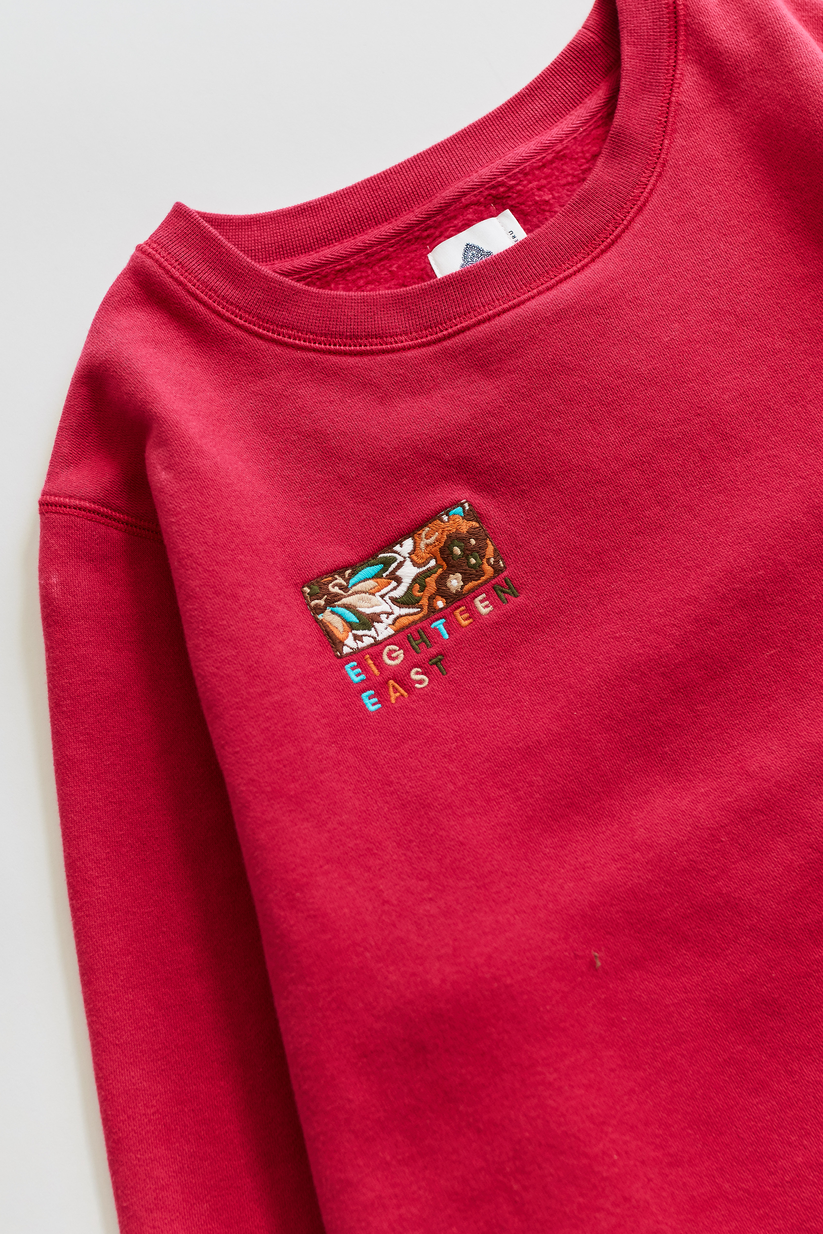 BRAHIM CREWNECK SWEATSHIRT - BERRY PIMA FLEECE